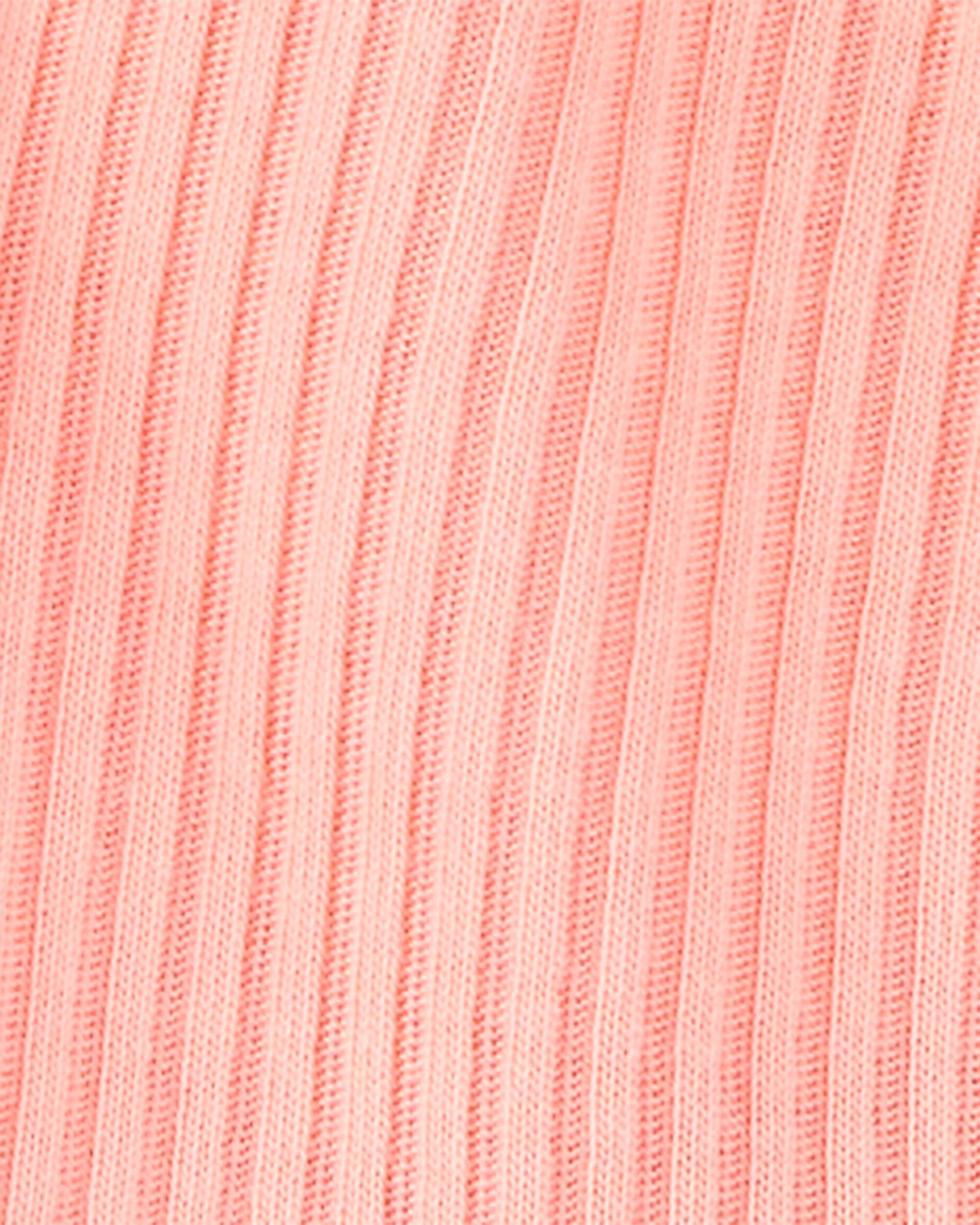 Toddler Girl Solid Loose Fit 2-Piece Pajamas - Coral, image 2 of 3 slides