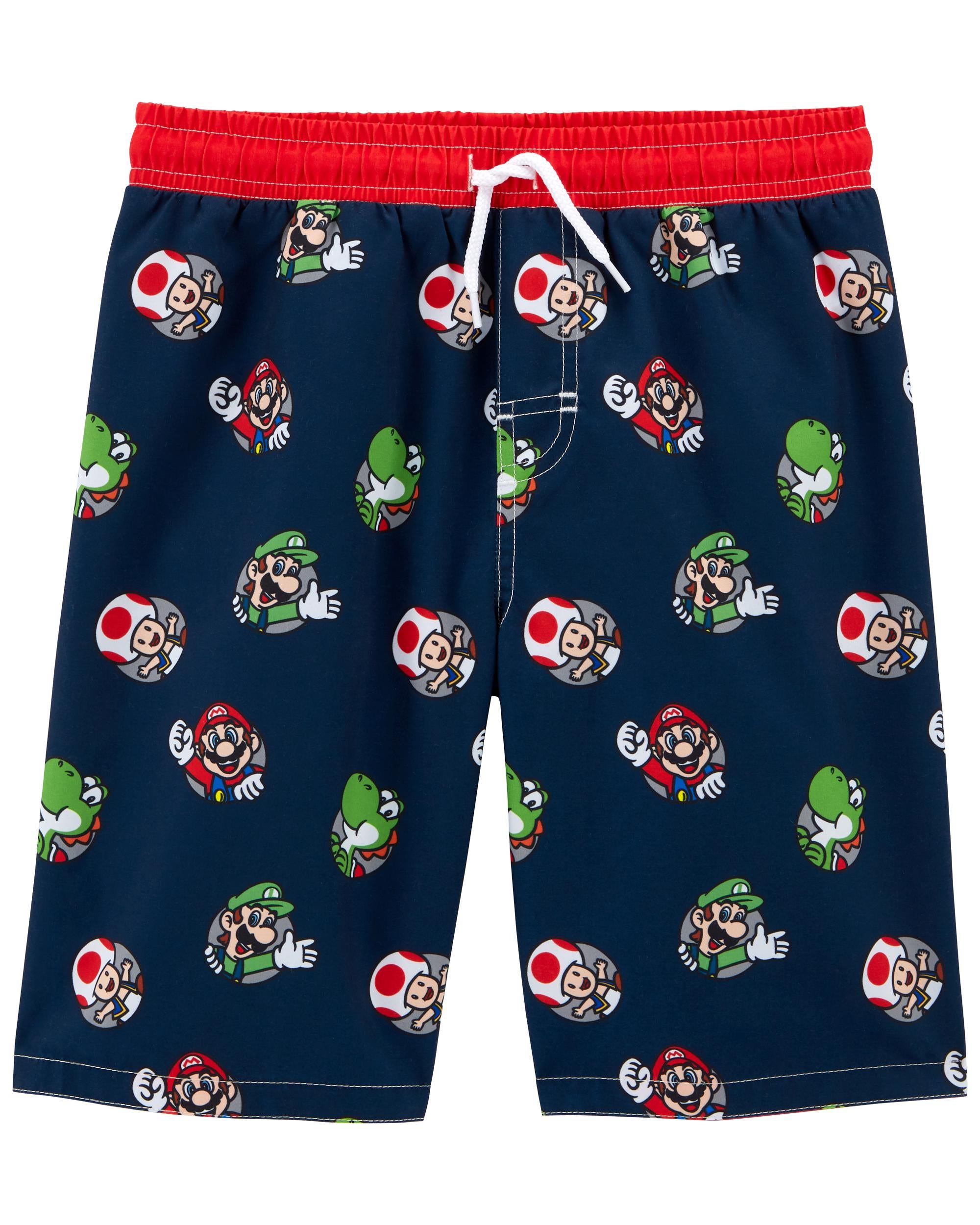 mario brothers swim trunks