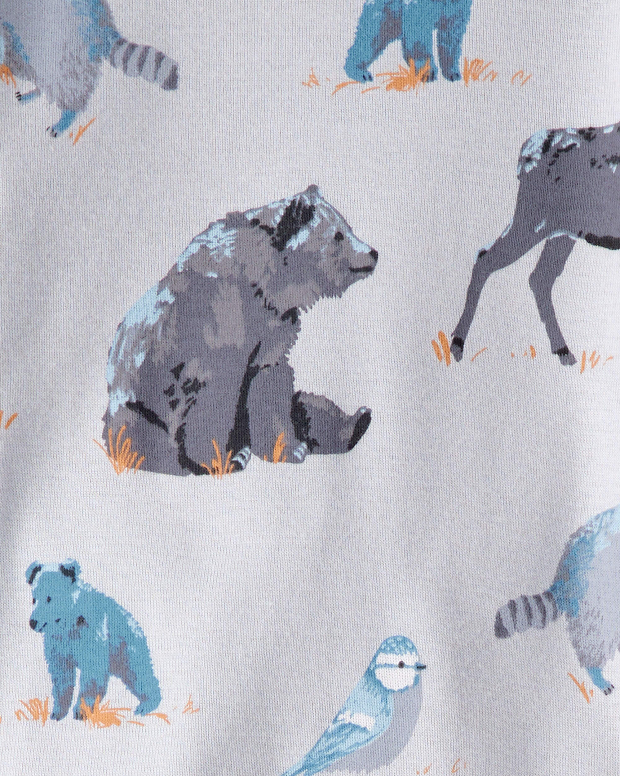 Baby Organic Cotton Pajamas in Midnight Forest Print, image 3 of 5 slides