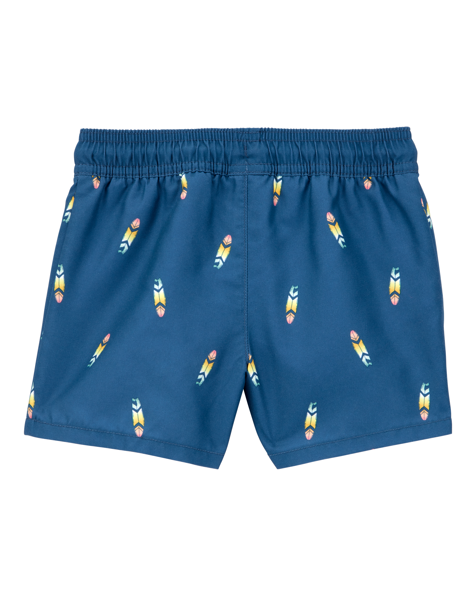 Toddler Boy Surfboard-Print Pull-On Swim Trunks, image 2 of 4 slides