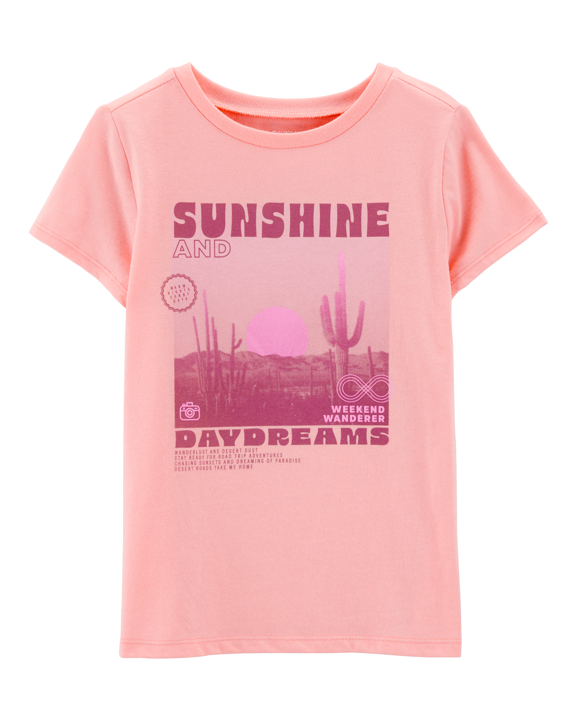 Kid Sunshine Graphic Short-Sleeve Tee - Orange, image 1 of 3 slides