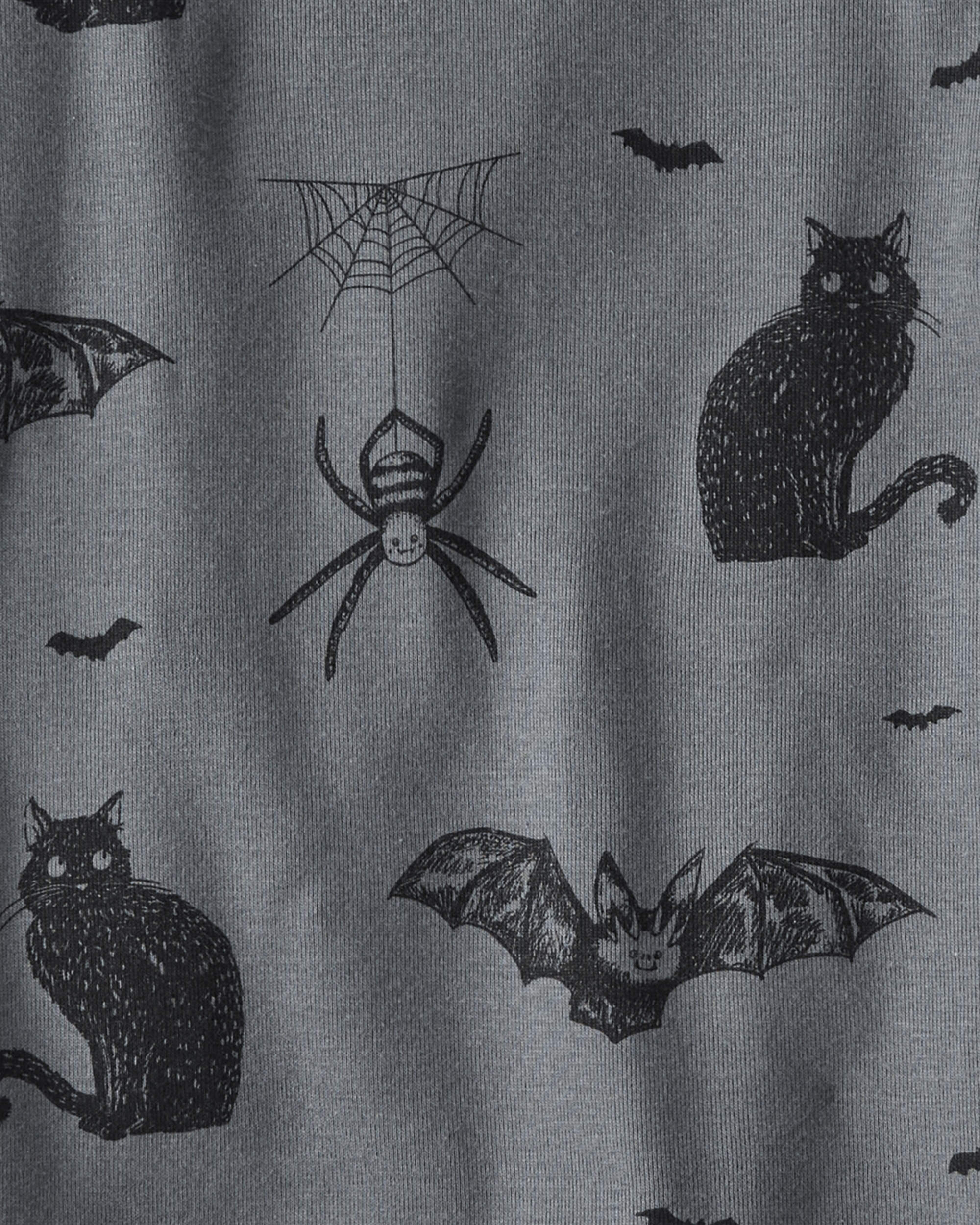 Kid Organic Cotton Pajamas in Spooky Creatures Print, image 3 of 5 slides