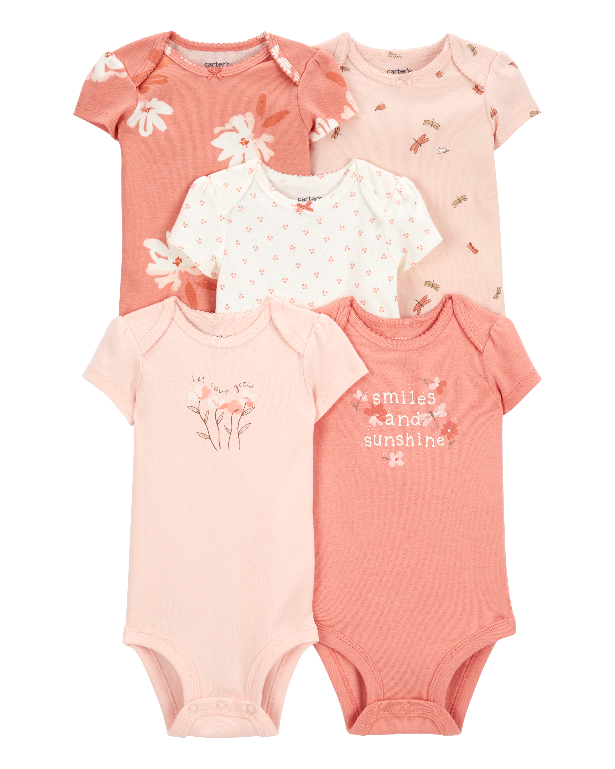 Baby 5-Pack Short-Sleeve Original Bodysuits, image 1 of 8 slides