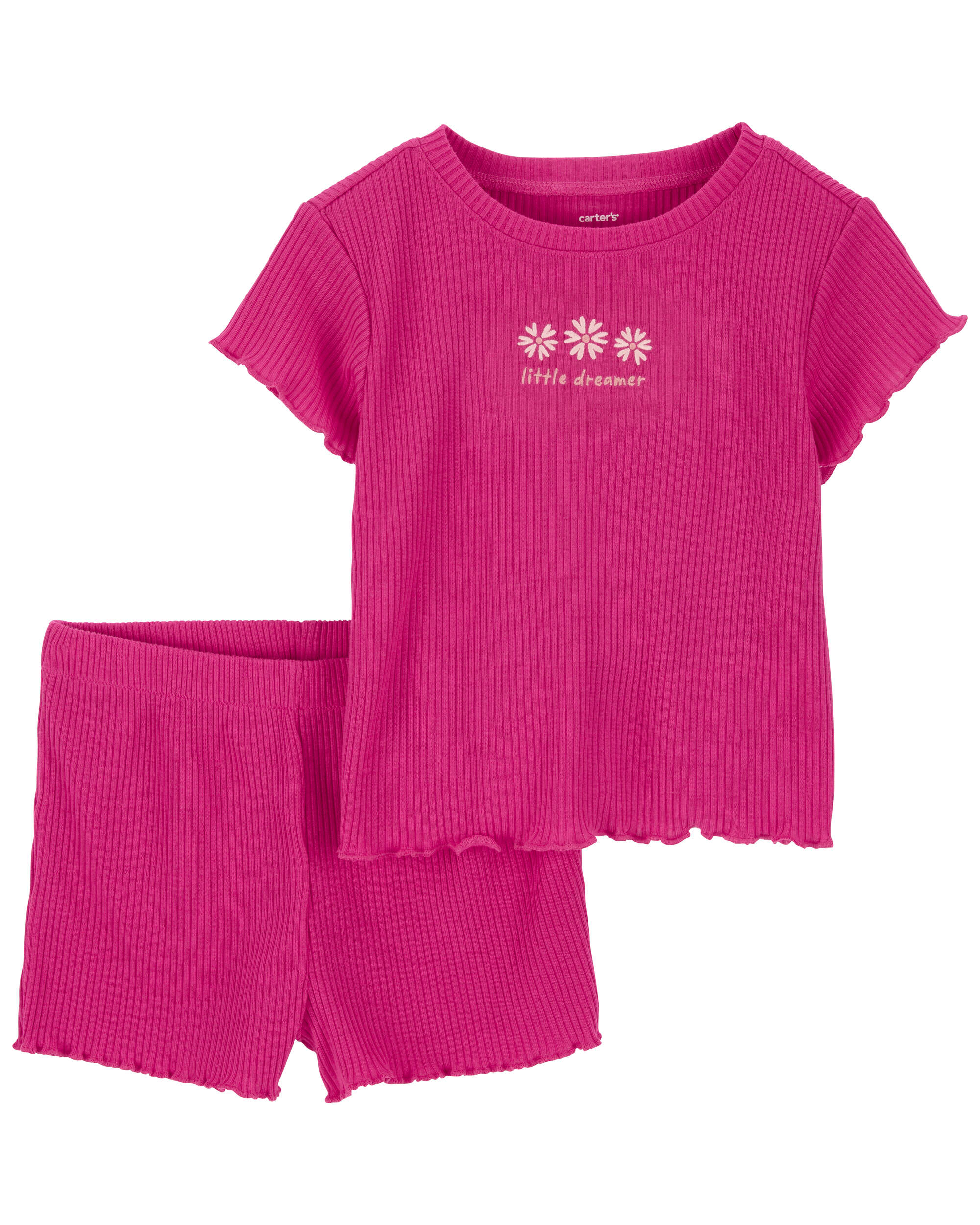 Carter's 3-Piece Toddler Girls' Unicorn and Star Poly Jersey Pajama Set -  Little Dreamers Pajamas