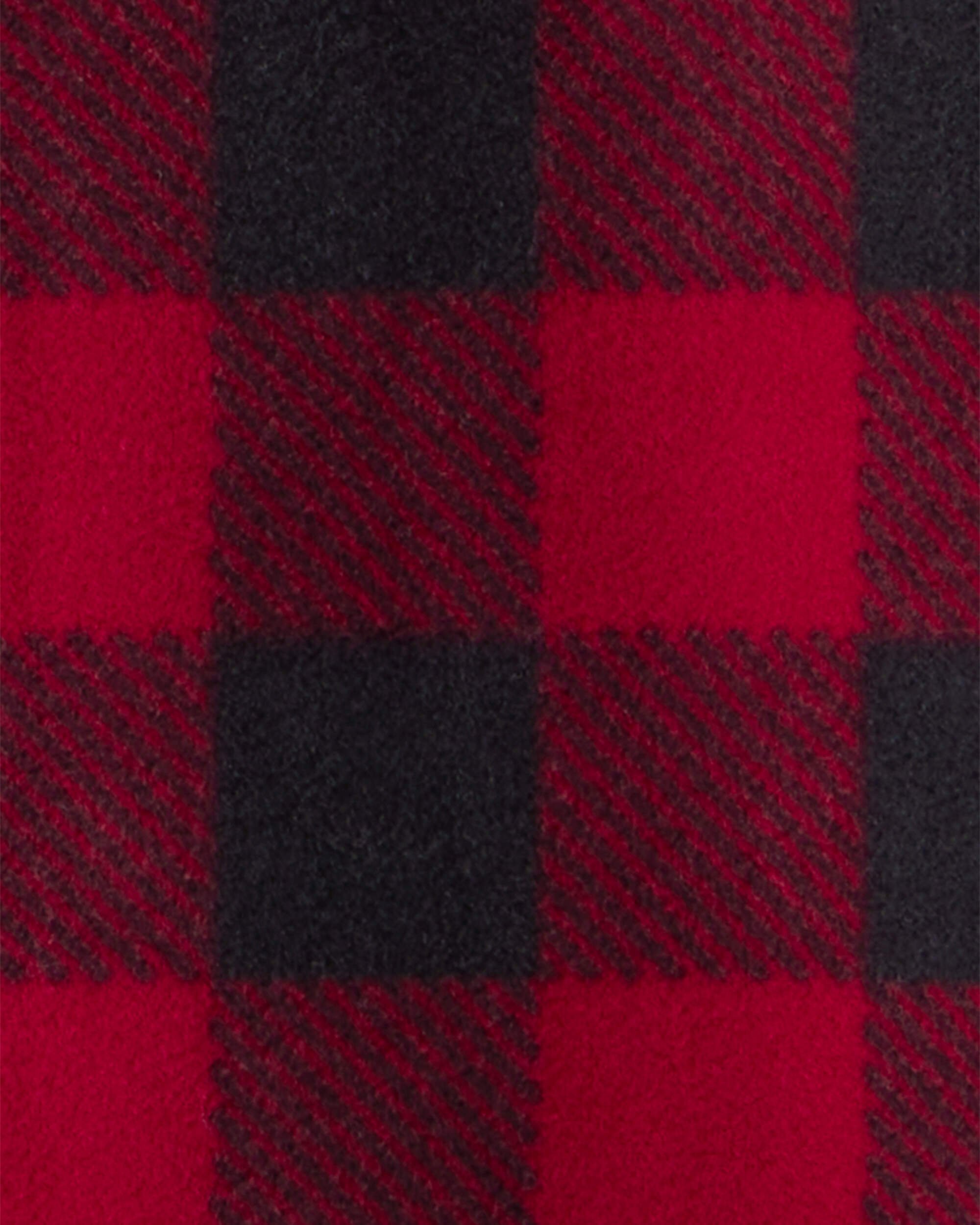 Baby Checkered Print Loose Fit Long-Sleeve Wearable Blanket, image 3 of 4 slides