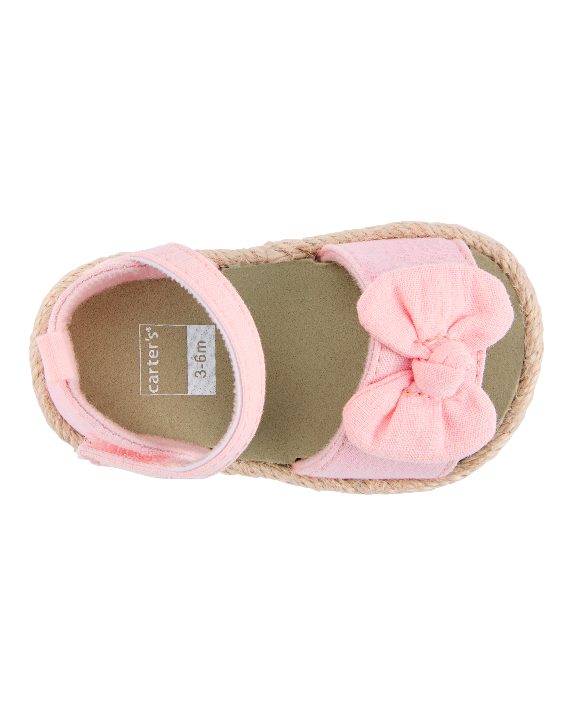 Baby Bow Espadrille Sandals - Pink, image 4 of 7 slides