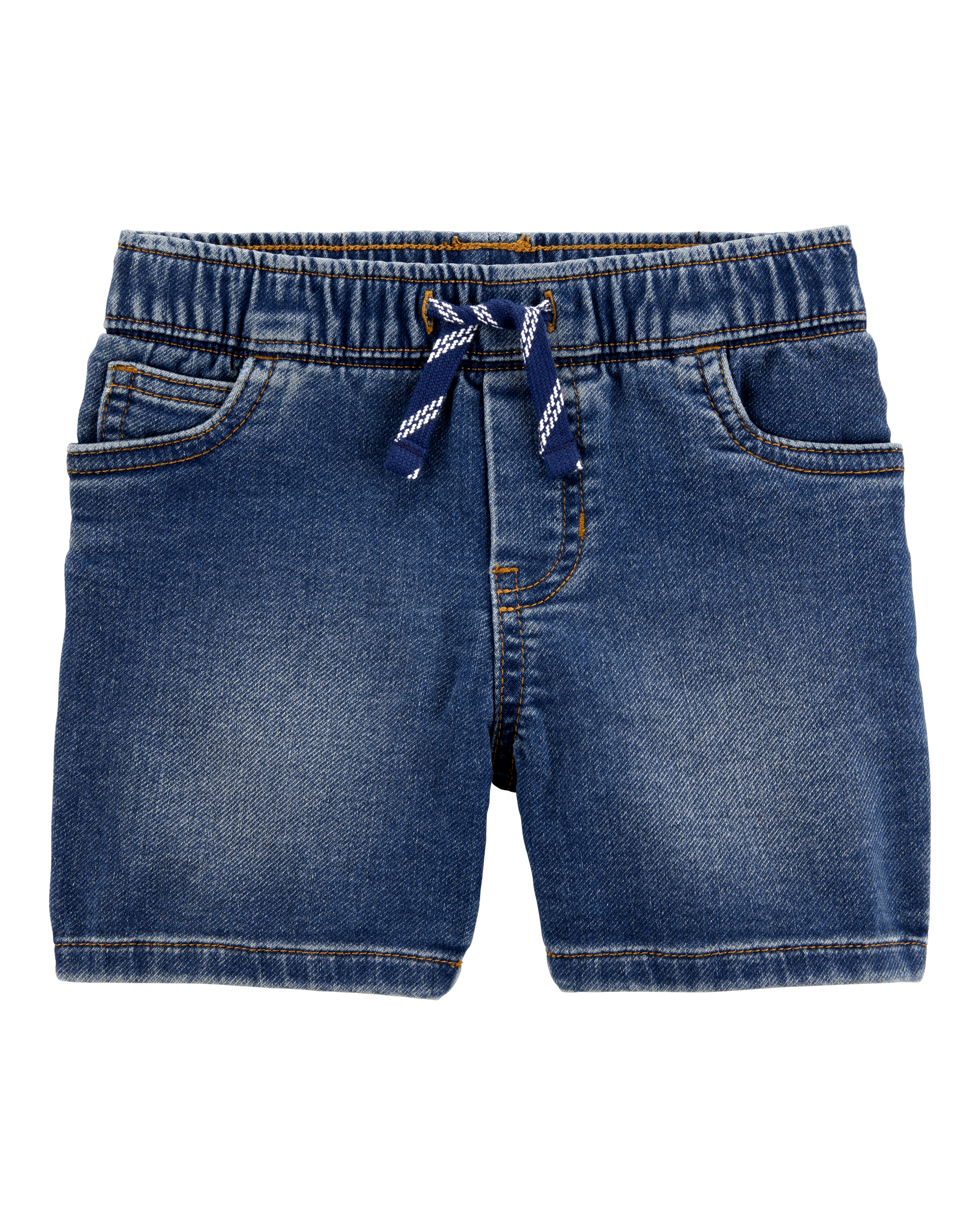 Baby Pull-On Denim Shorts - Navy, image 1 of 5 slides
