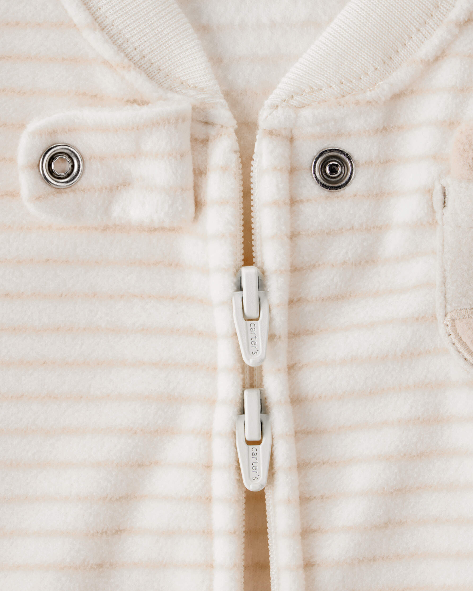 Baby Loose Fit Long-Sleeve Wearable Blanket - Cream, image 3 of 4 slides