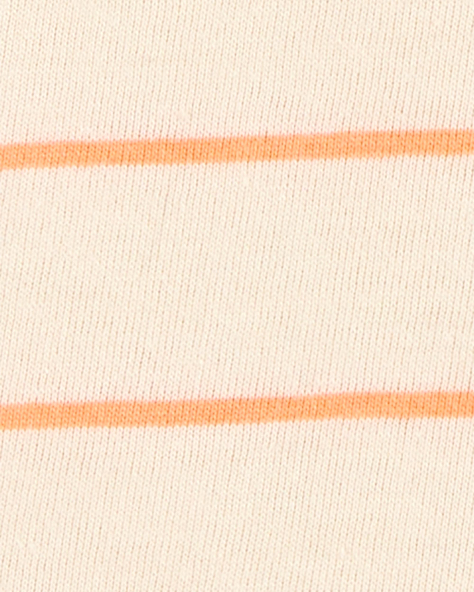Toddler Striped Short-Sleeve Pocket Tee - Orange, image 2 of 4 slides