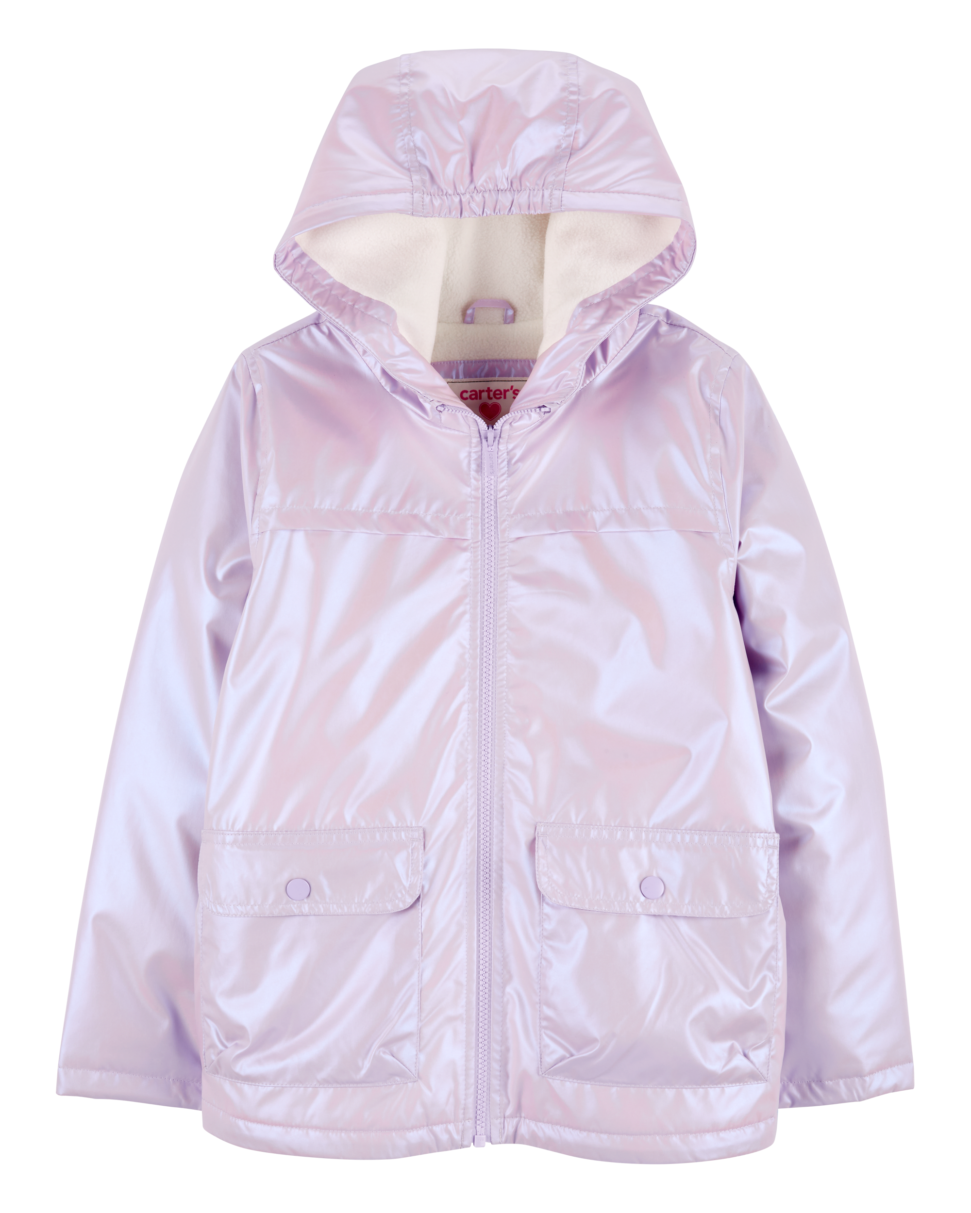 Kid Lavender Shine Mid-Weight Fleece-Lined Jacket, image 1 of 3 slides