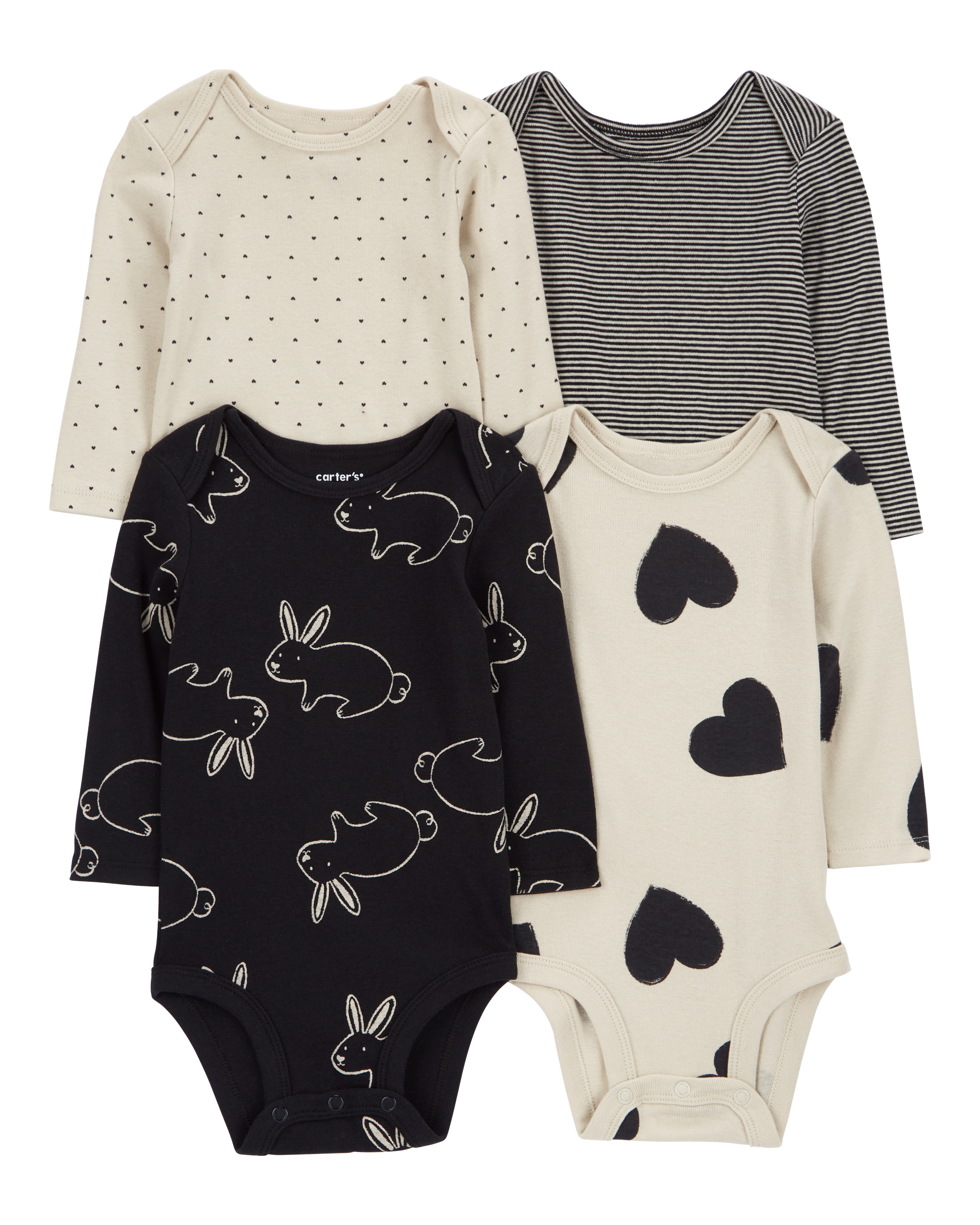 Baby 4-Pack Long-Sleeve Original Bodysuits, image 1 of 7 slides