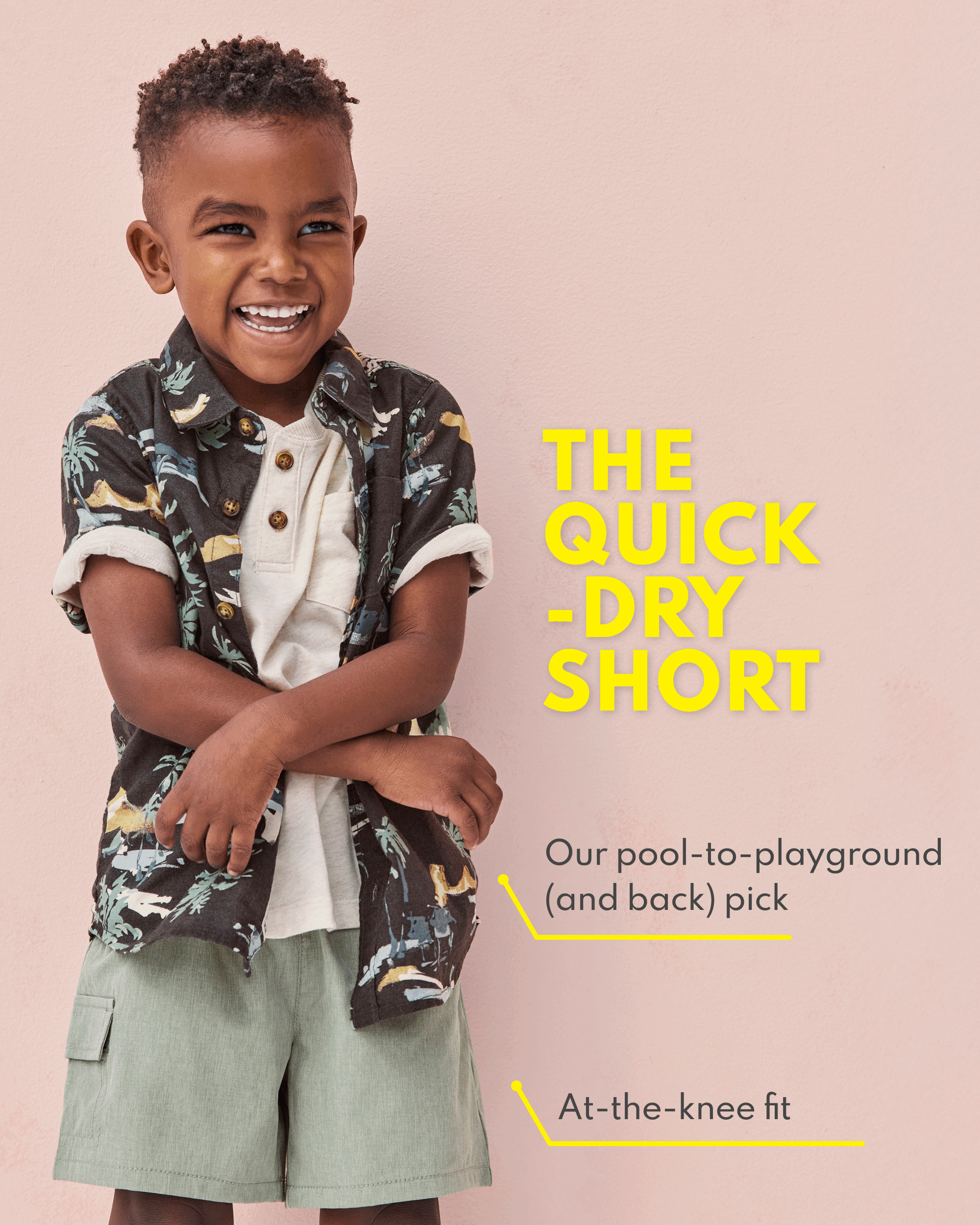 Toddler Everyday Quick Dry Shorts - Green
