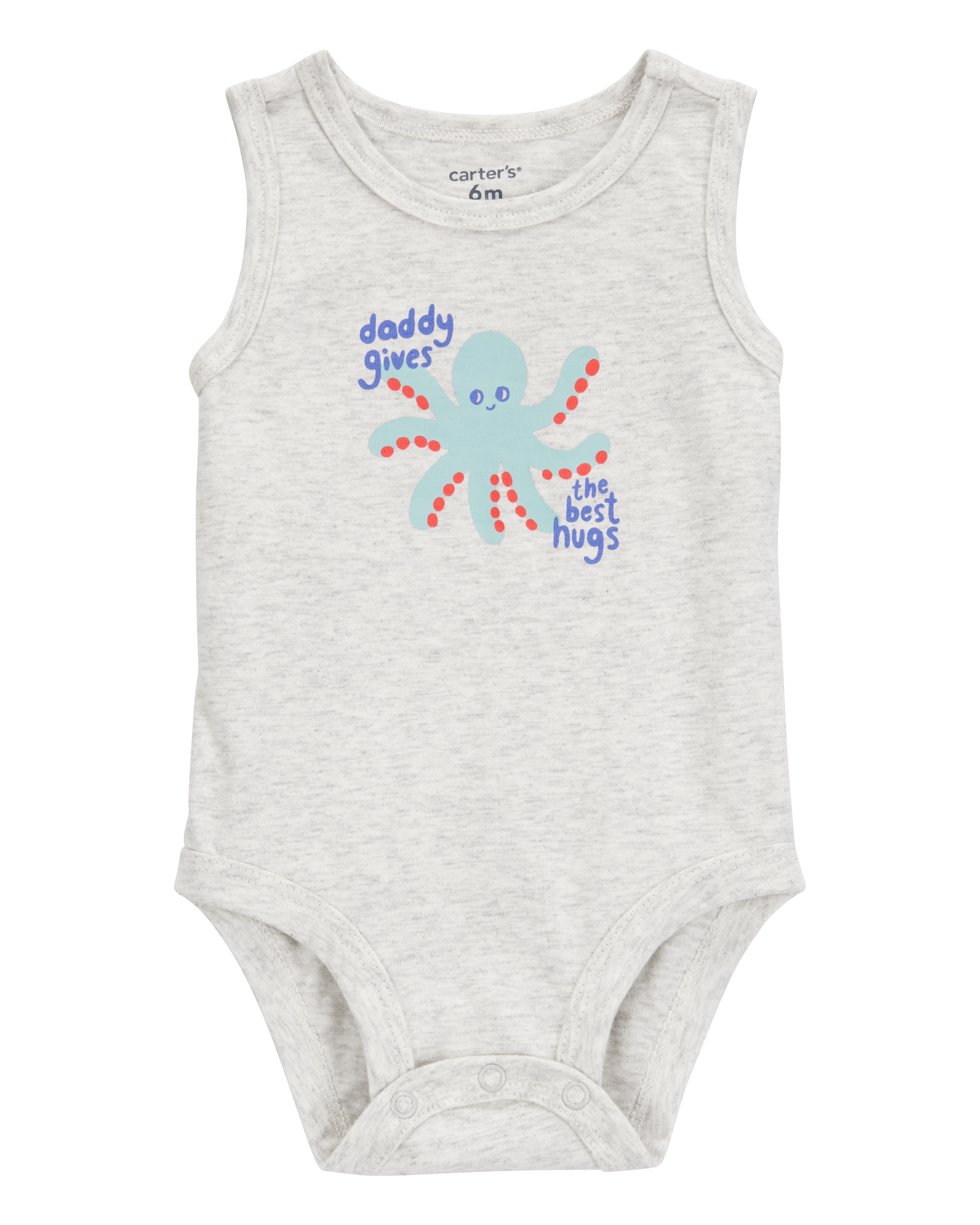 Baby Octopus Daddy Sleeveless Bodysuit, image 1 of 3 slides