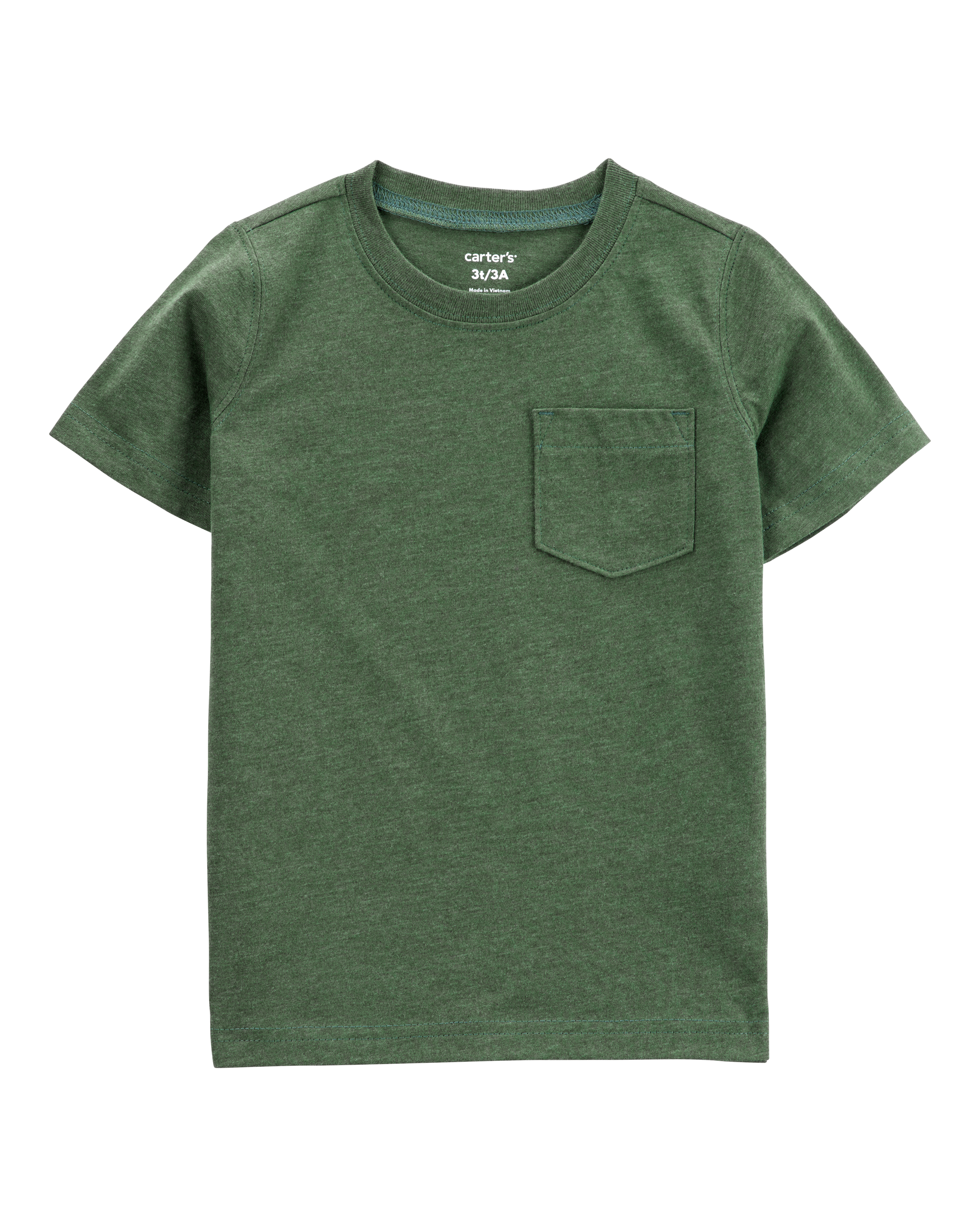 Toddler Solid Short-Sleeve Tee - Green, image 1 of 3 slides