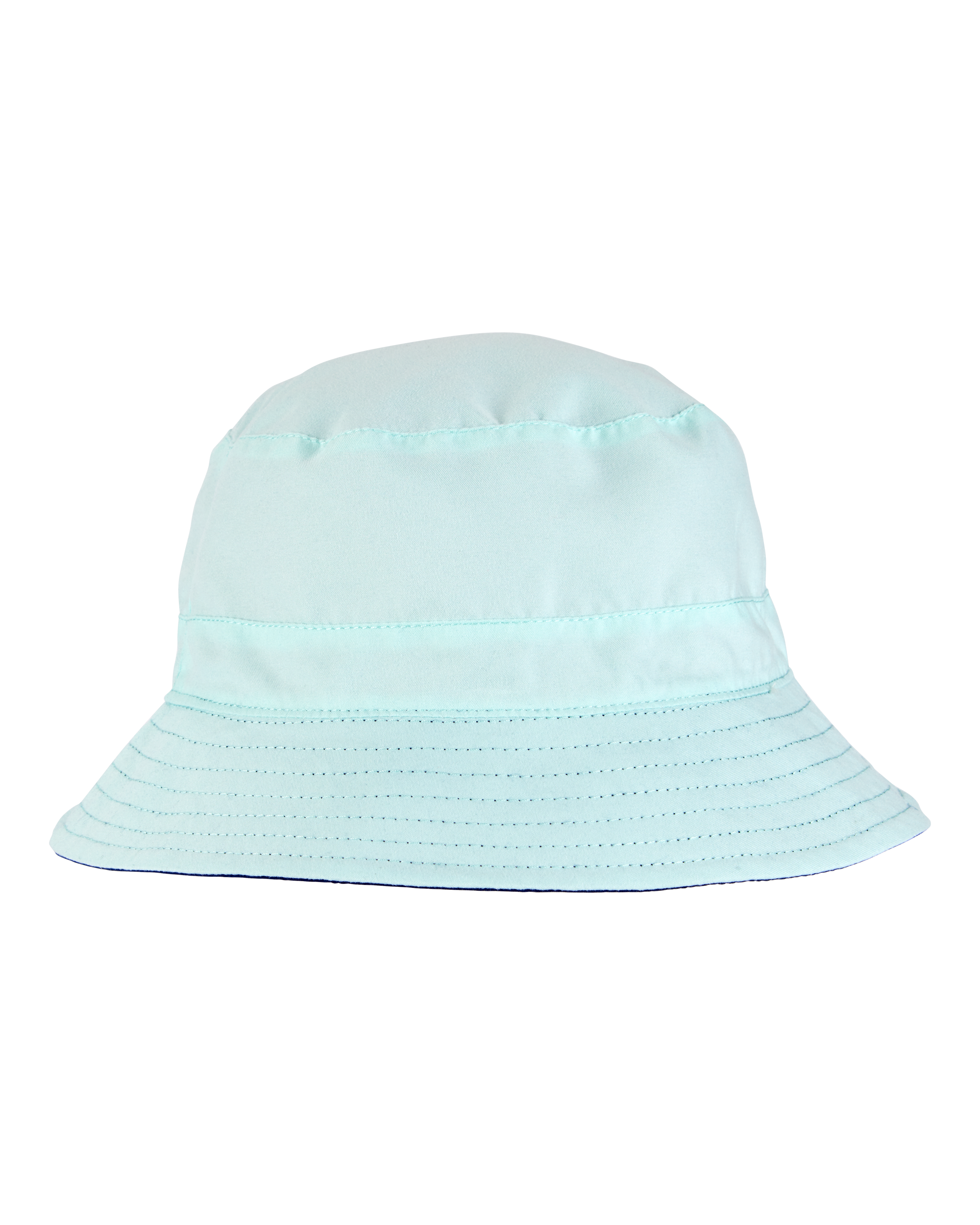 Toddler Reversible Solid Swim Bucket Hat - Blue, image 2 of 3 slides