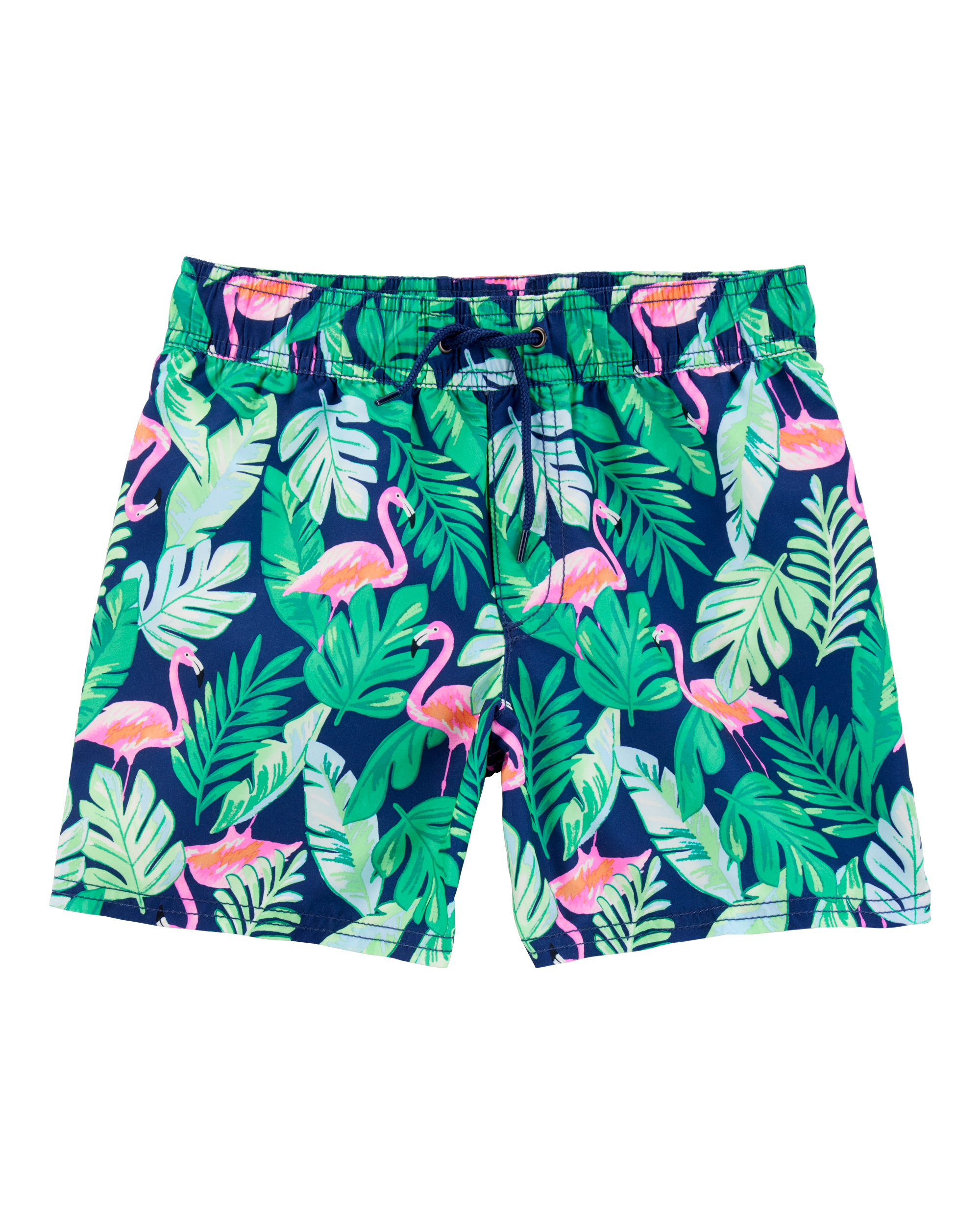 Boys Tropical Print Swim Trunks, image 1 of 4 slides