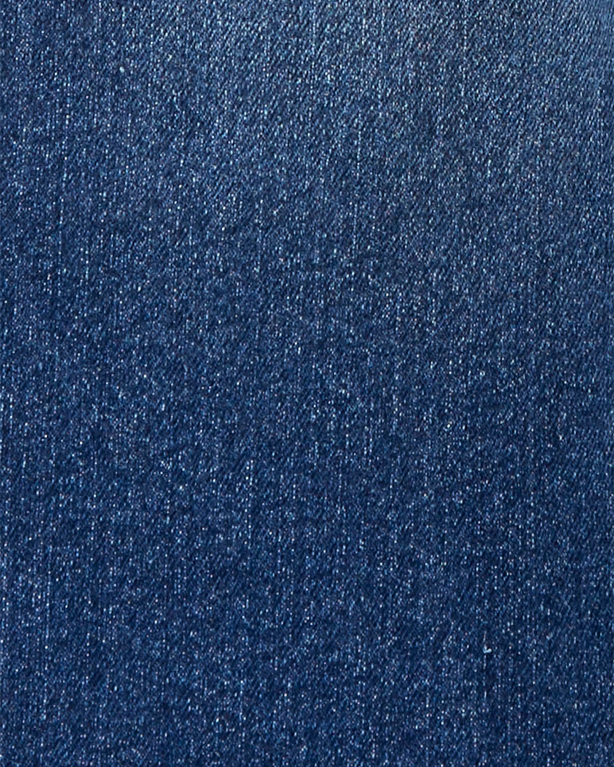 Baby Neutral Stretch Denim Classic Overalls - Dark Wash, image 3 of 5 slides
