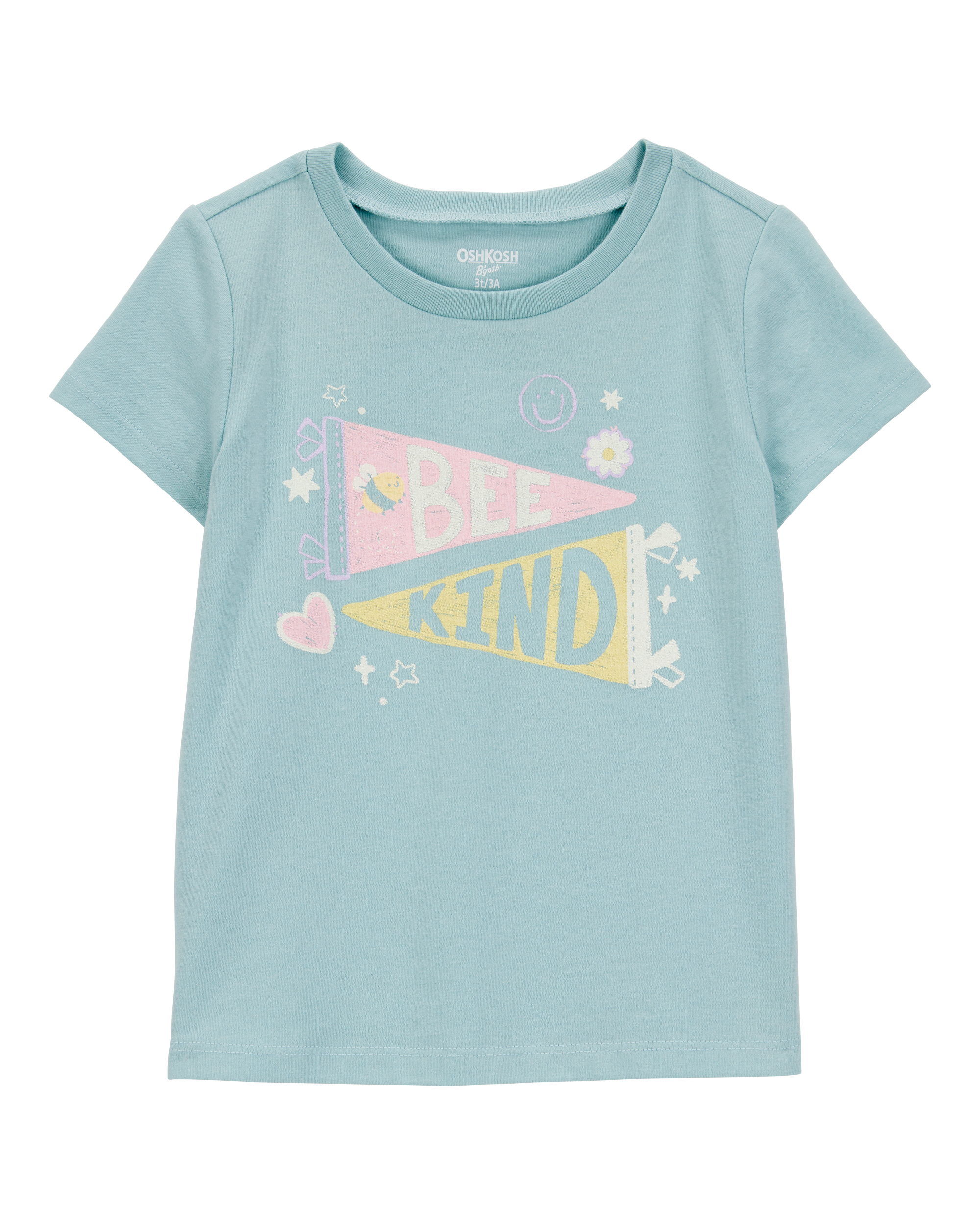 Toddler Bee Kind Short-Sleeve Graphic Tee-Green, image 1 of 3 slides