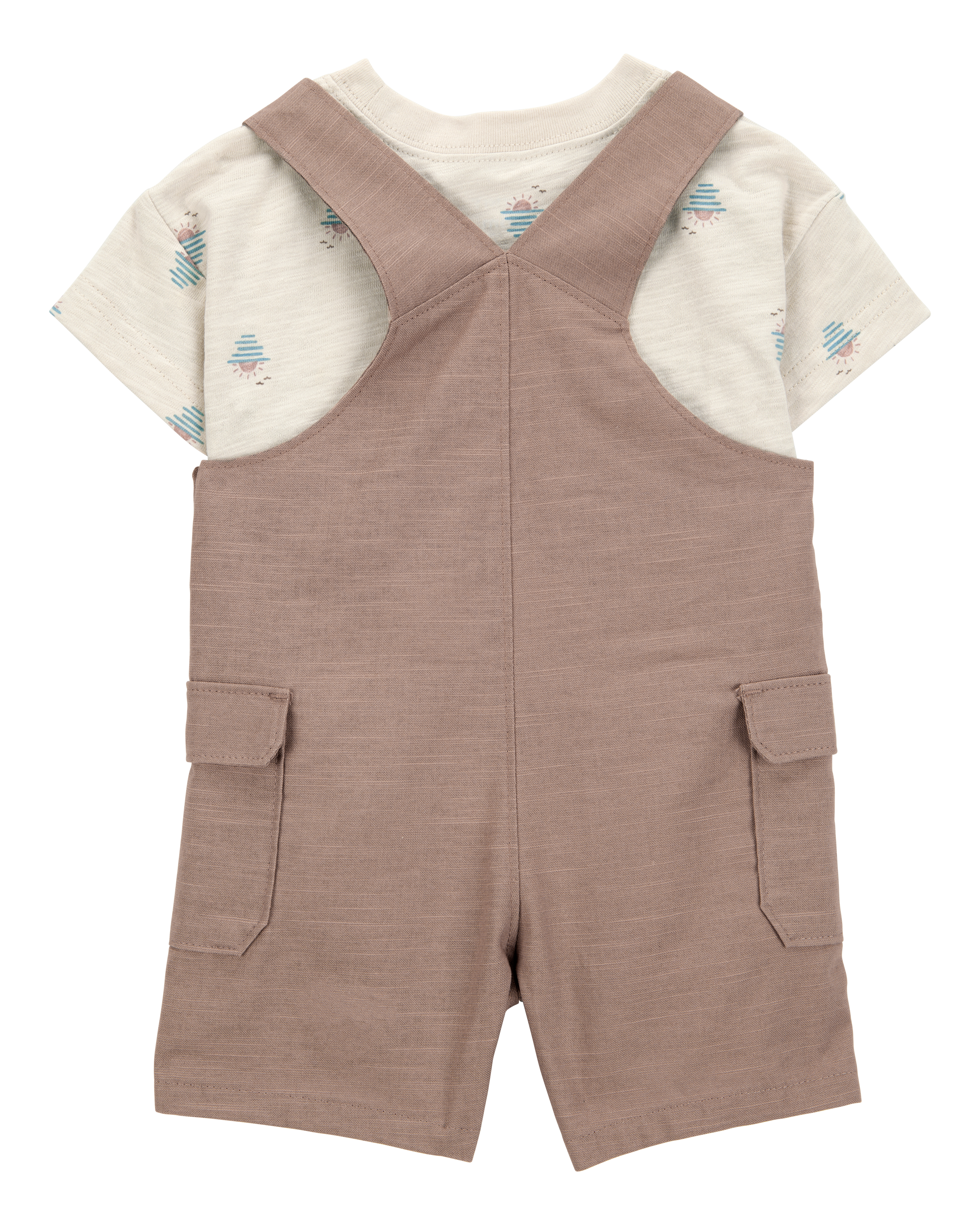 Baby 2-Piece Sunset Tee & Shortall Set, image 3 of 6 slides