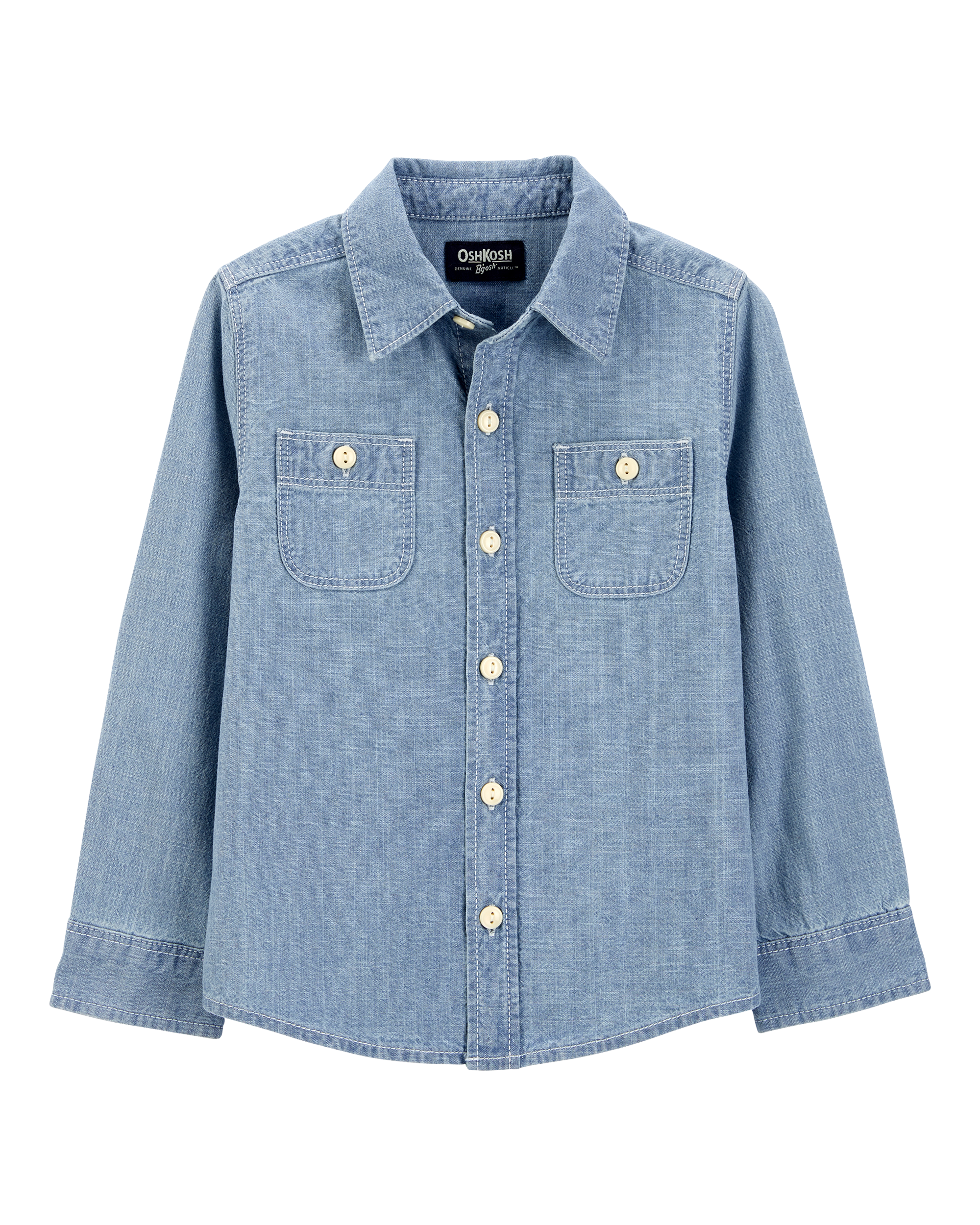 Baby Chambray Button-Front Shirt, image 1 of 4 slides