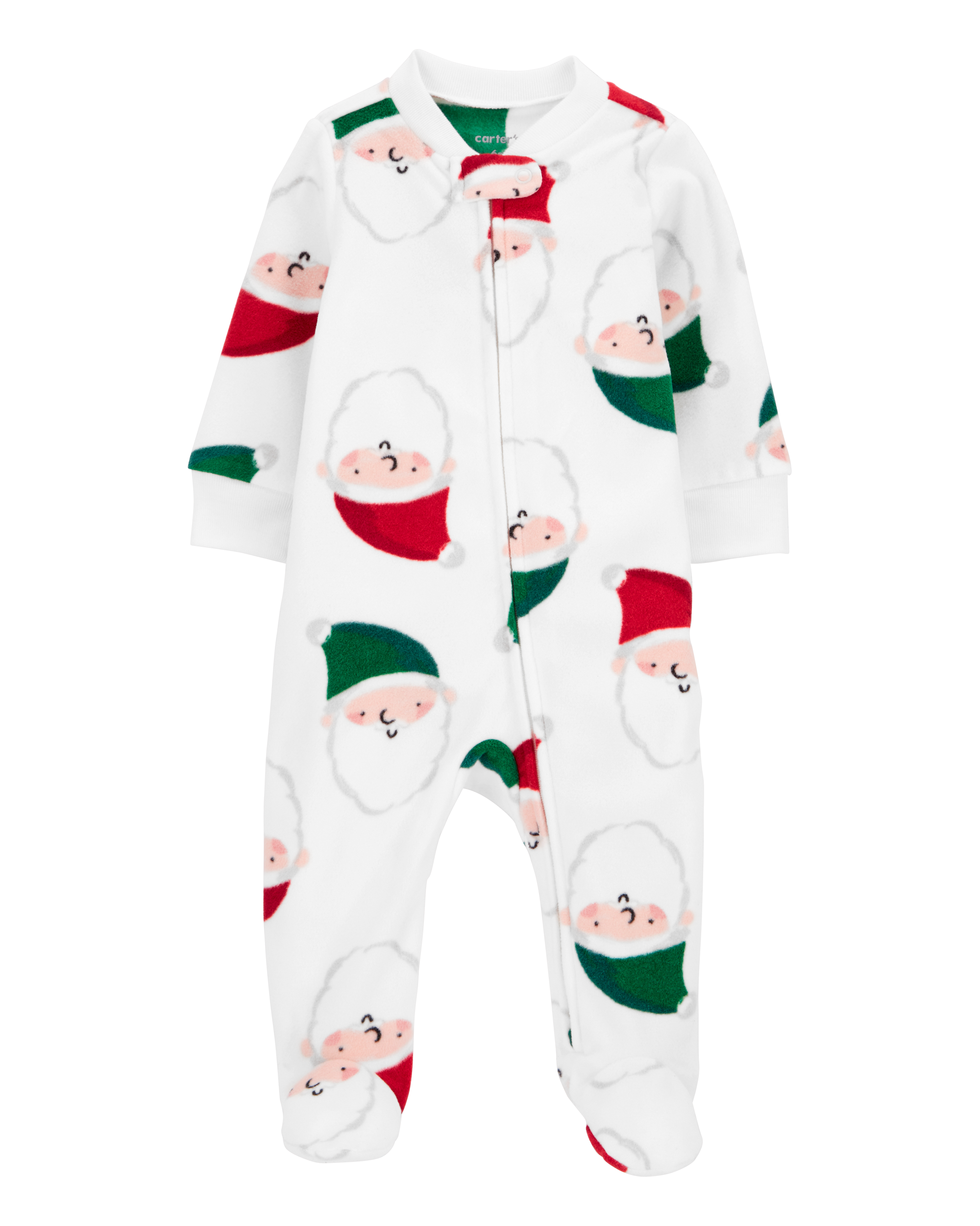 Christmas Pajamas Carters Month Pajamas Baby Santa Zip-Up Fleece