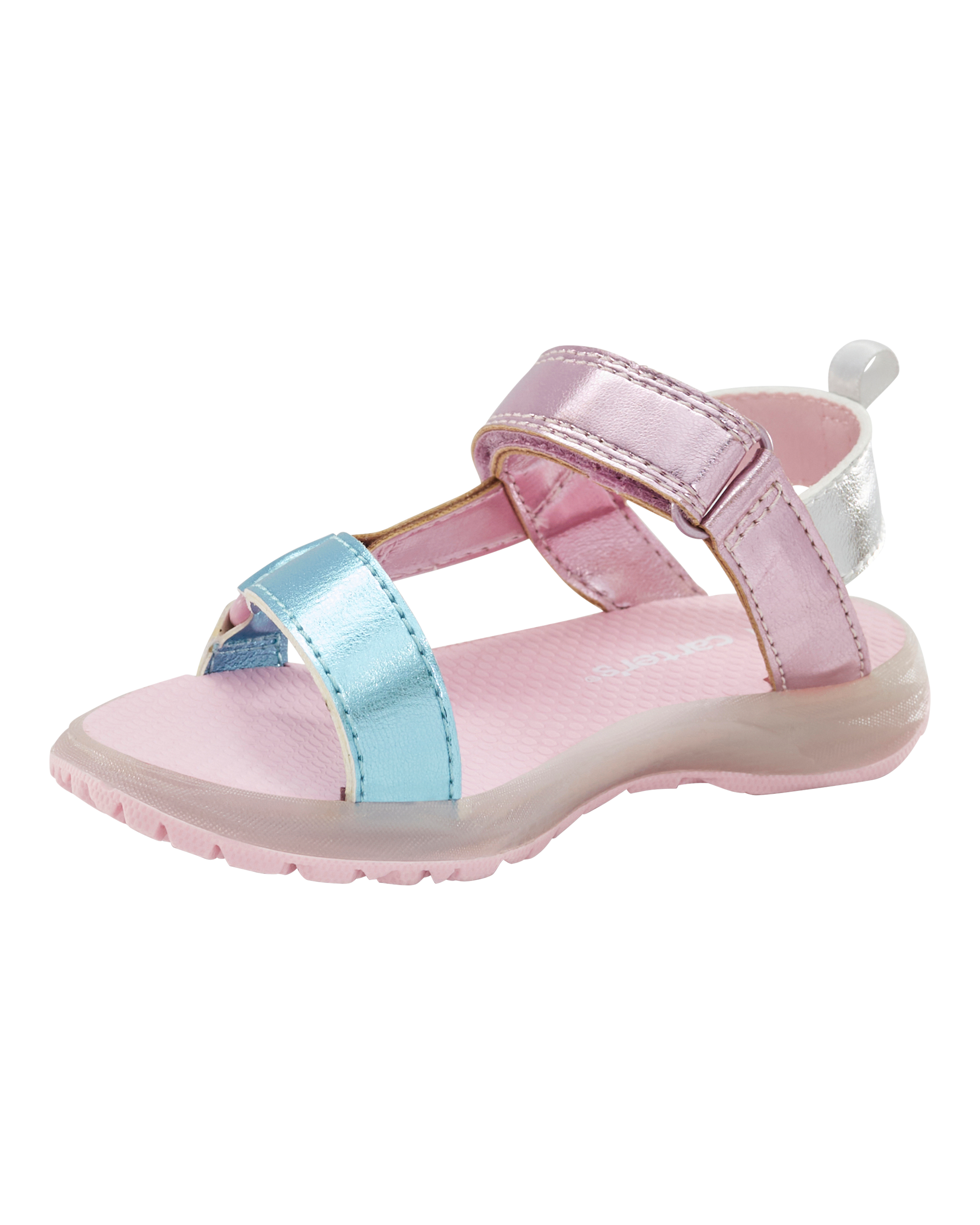 Toddler Light Up Metallic Sandals - Pink/Blue, image 8 of 8 slides