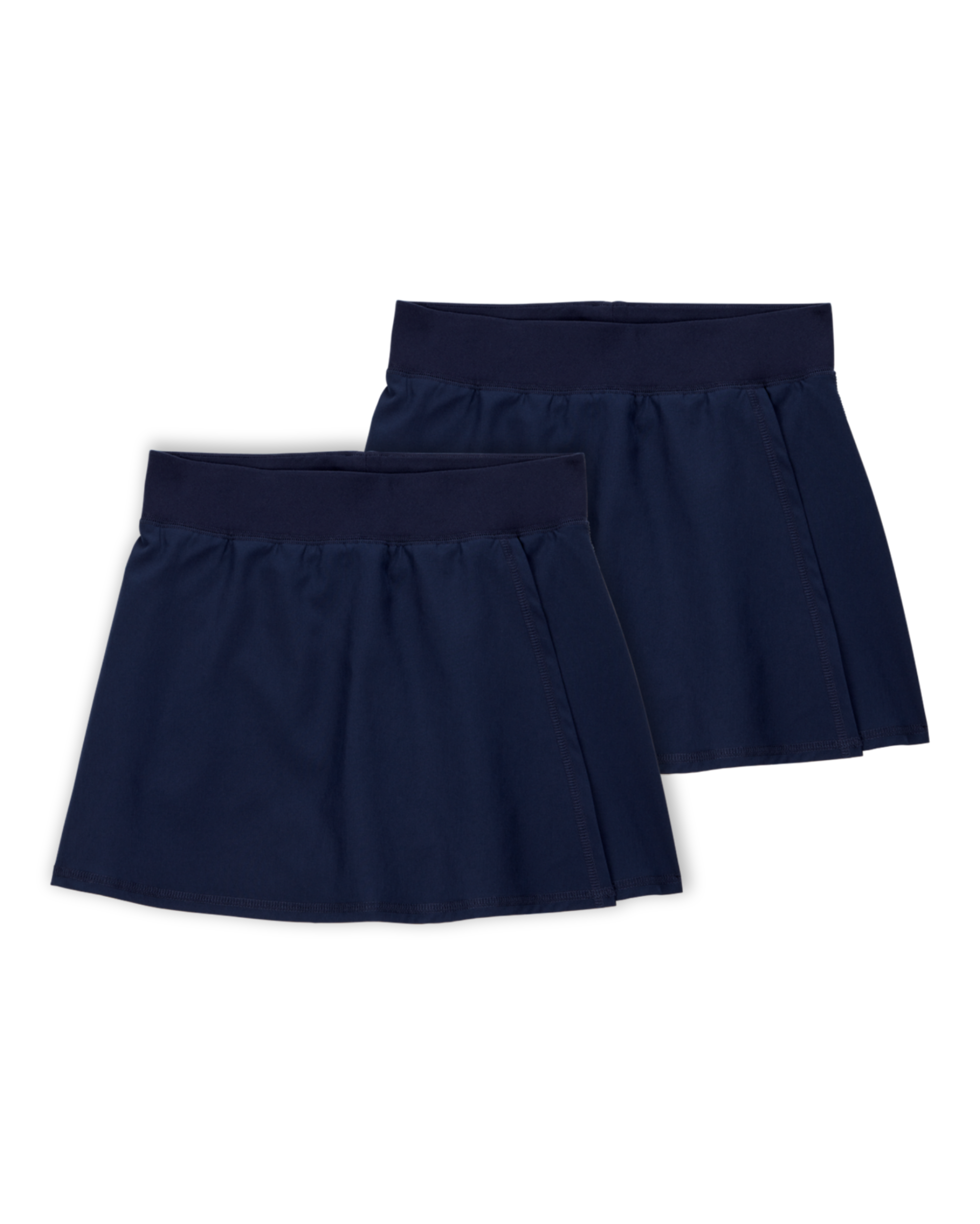 Kid 2-Pack Poplin Stretch Uniform Skorts - Navy, image 1 of 4 slides