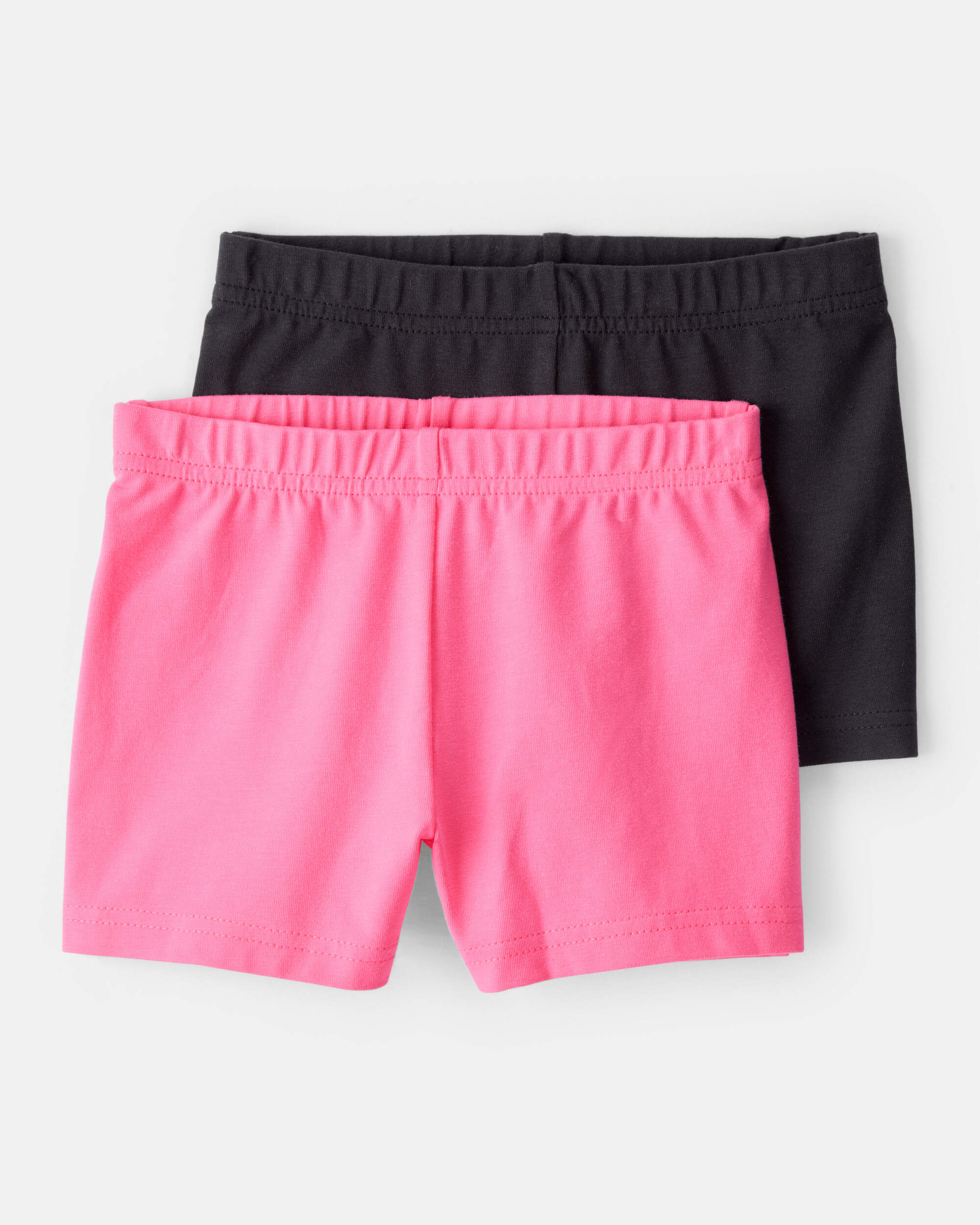 Toddler Girl 2-Pack Tumbling Shorts - Pink/Black, image 7 of 9 slides