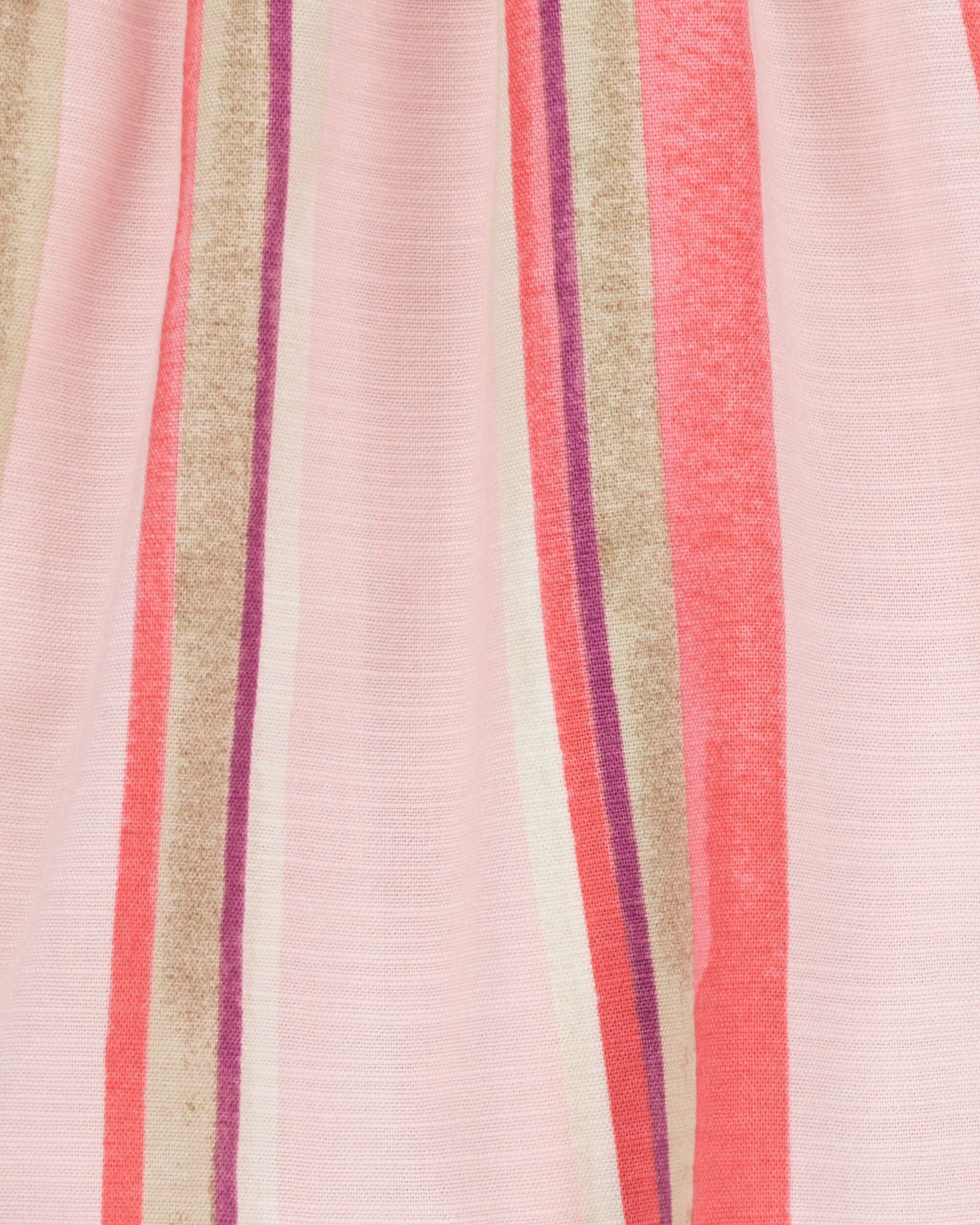 Kid 2-Piece Seashell Graphic Tee & Striped Linen Look-Alike Flowy Pull-On Shorts Set
, image 7 of 7 slides