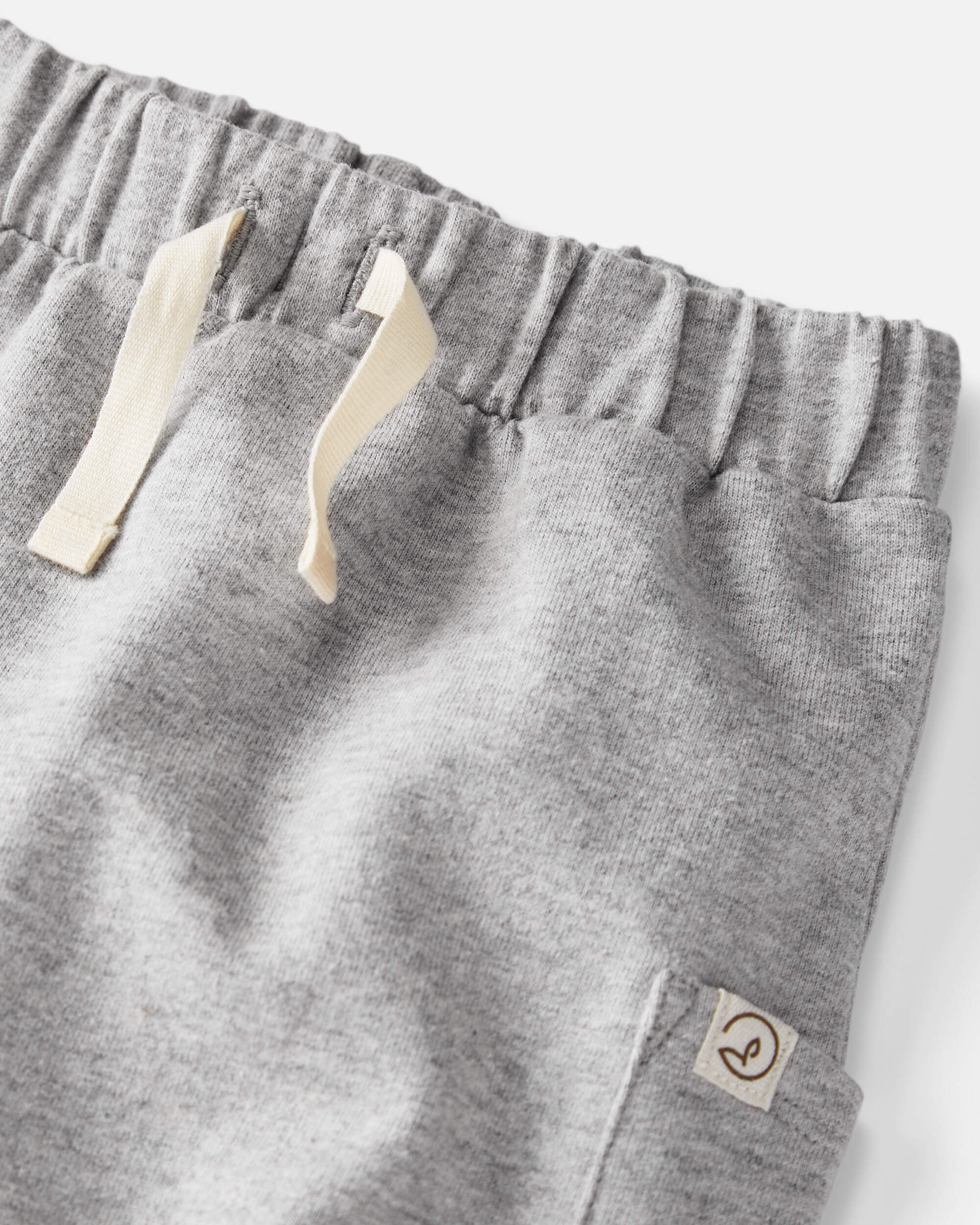 Baby 2-Pack Organic Cotton Pants in Sage Pond & Heather Grey, image 2 of 4 slides