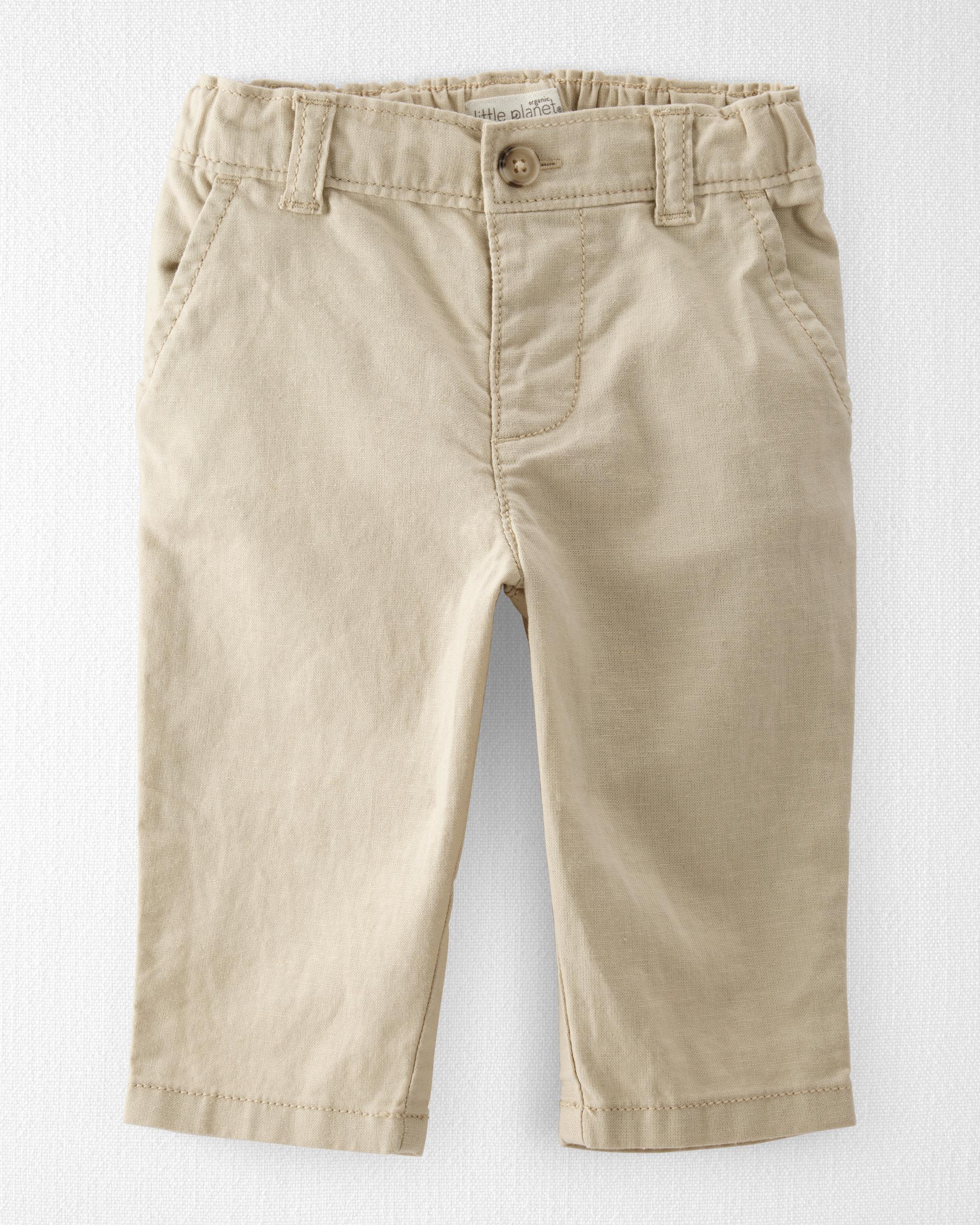 Baby Boy Linen Pants Made with Organic Cotton, image 1 of 5 slides