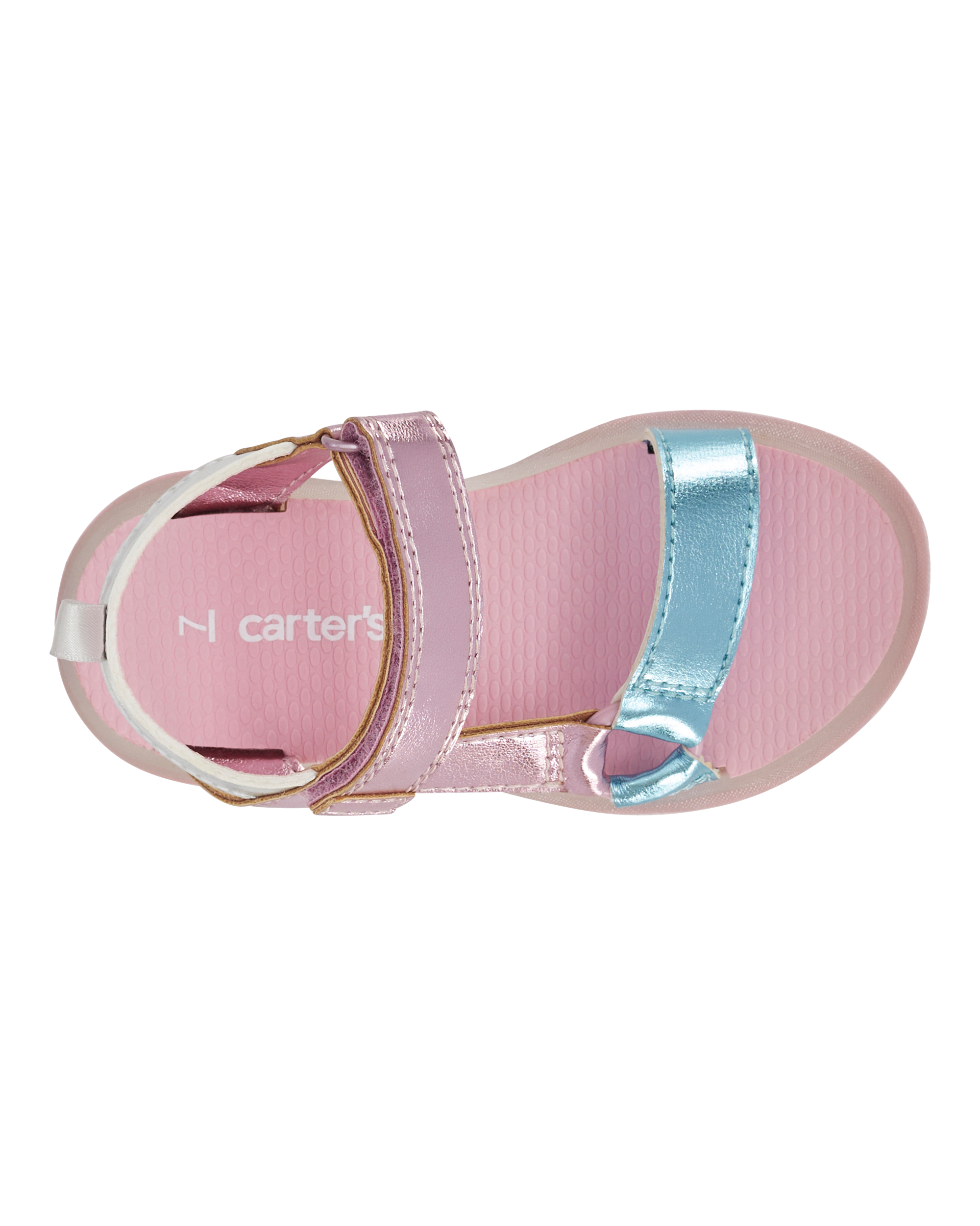 Toddler Light Up Metallic Sandals - Pink/Blue, image 5 of 8 slides