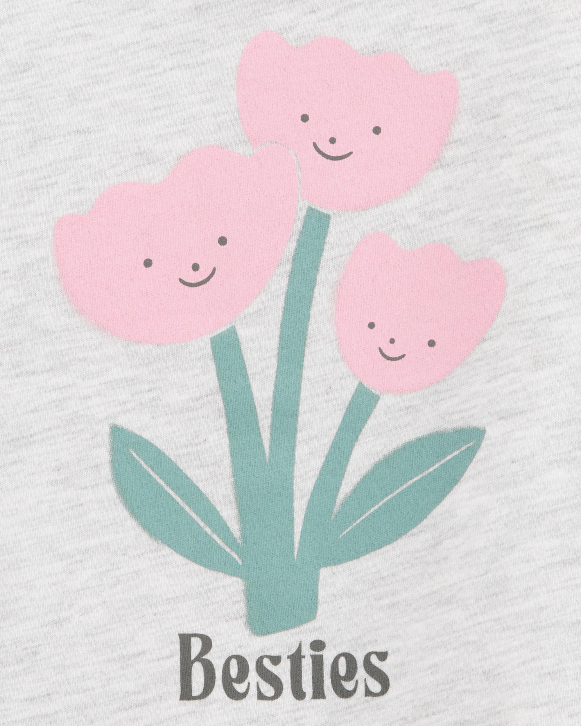 Toddler Besties Short-Sleeve Graphic Tee - Grey, image 2 of 3 slides