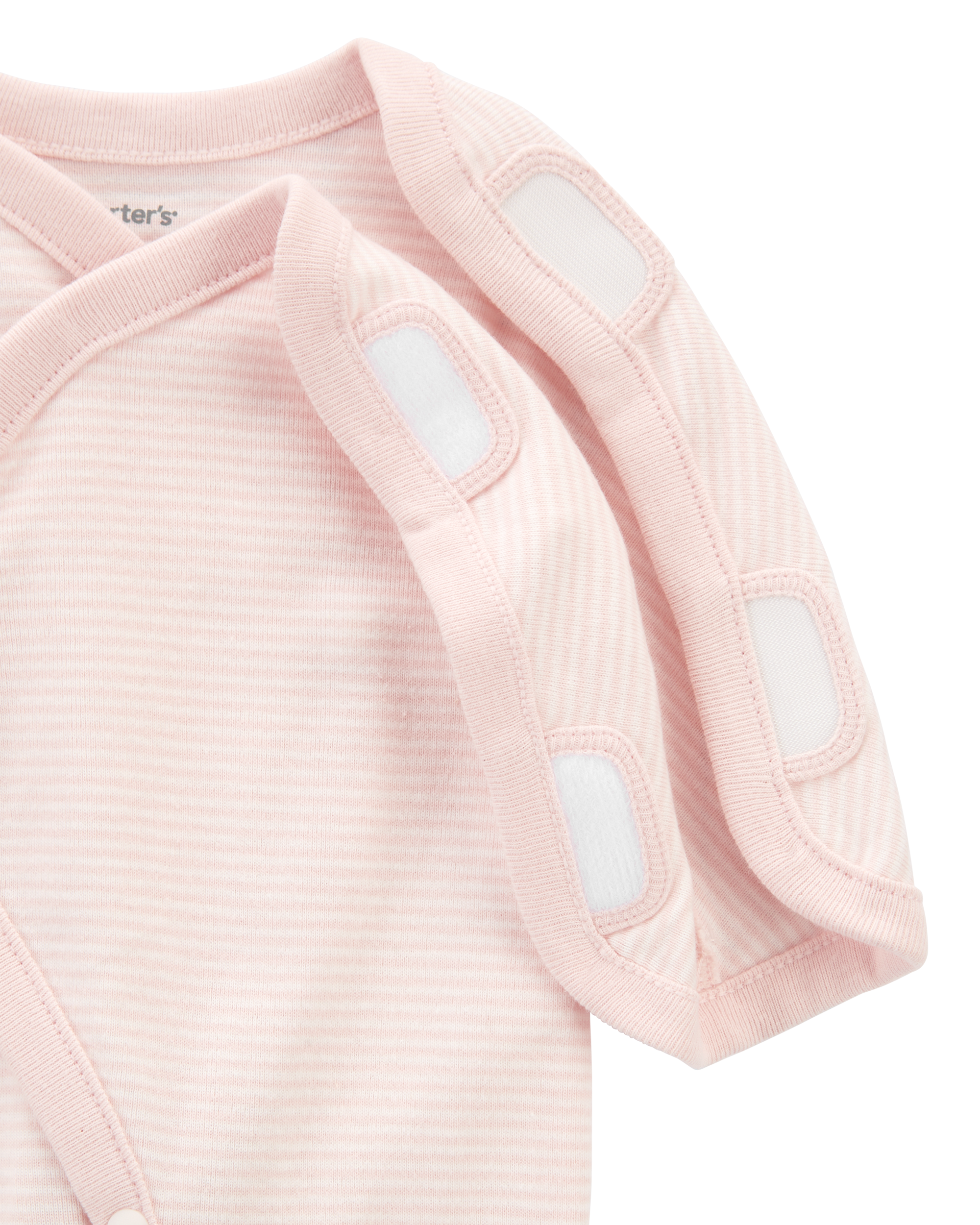 Baby Preemie Striped Cotton Sleep & Play Pajamas, image 3 of 7 slides