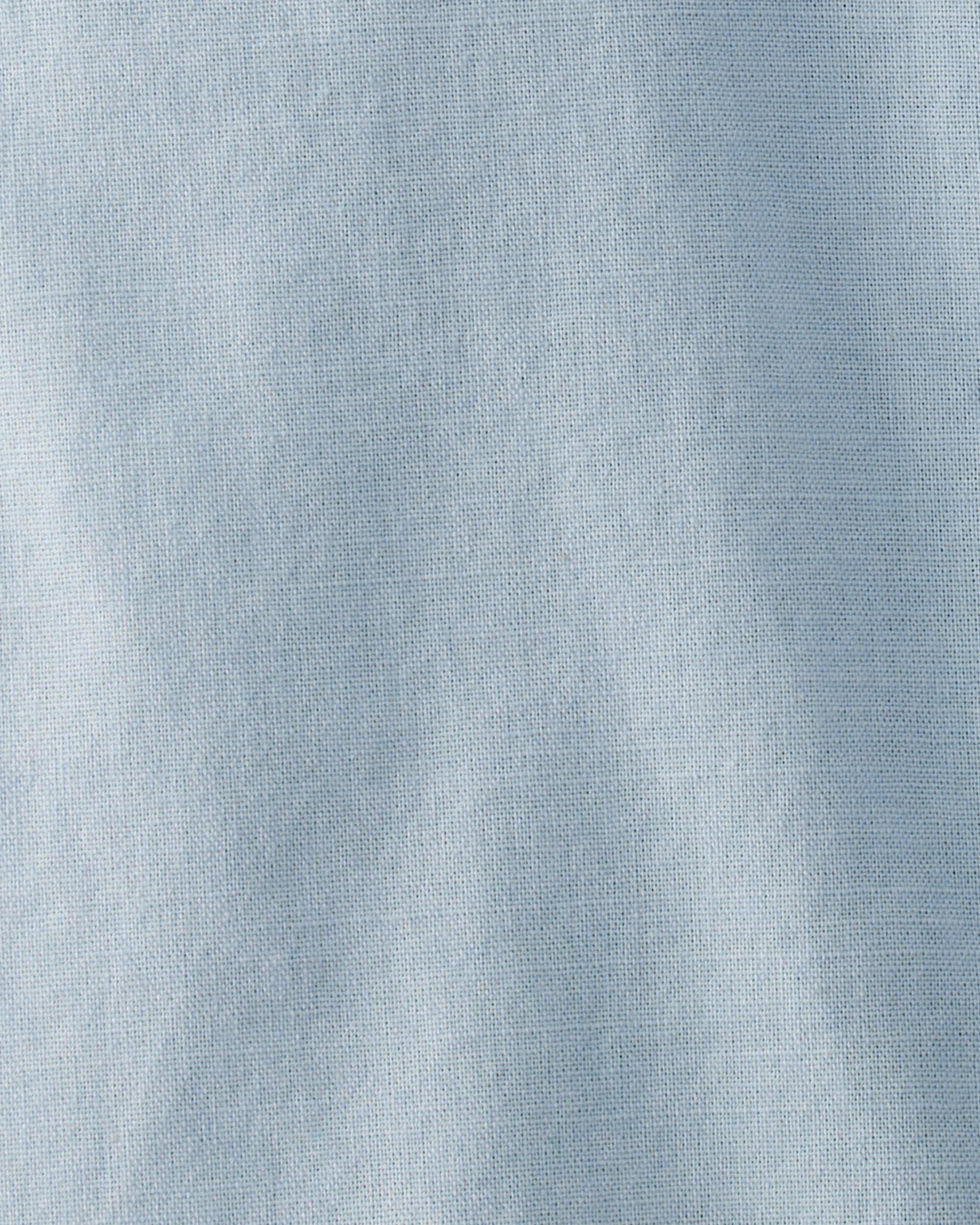 Baby Linen Romper Made with Organic Cotton, image 3 of 4 slides