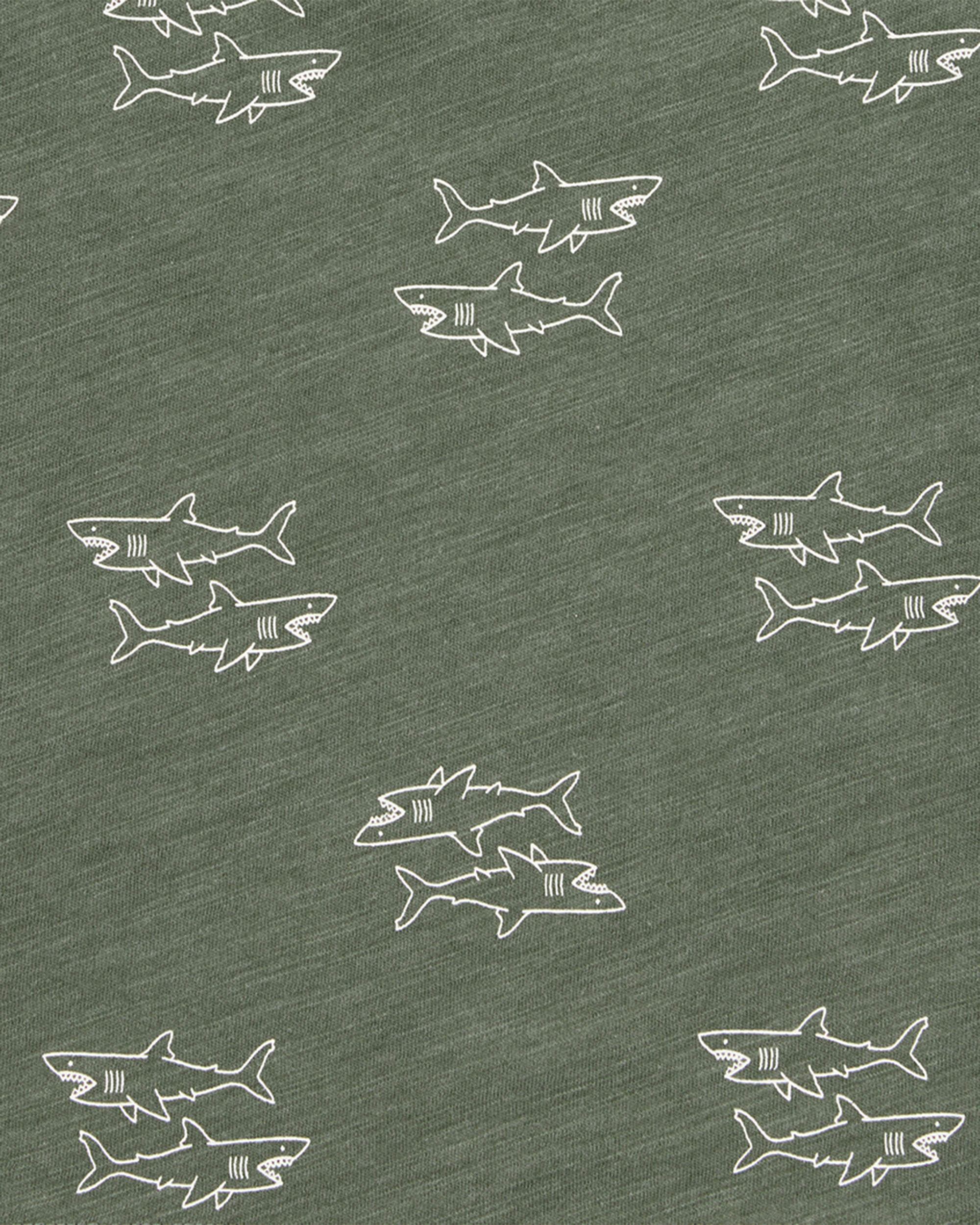 Toddler Shark Sleeveless Slub Jersey Tank, image 2 of 3 slides