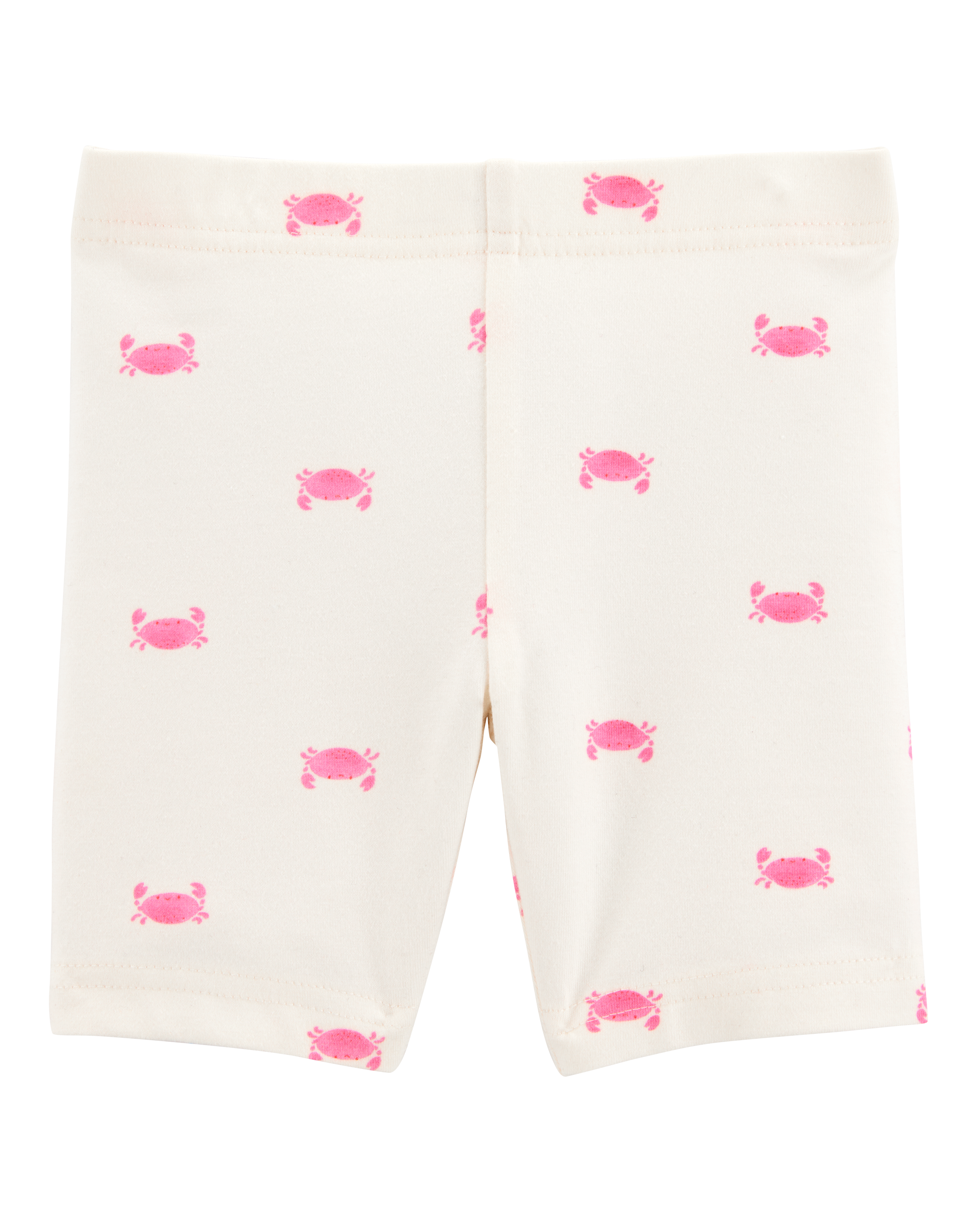 Toddler Girl Crab Print Bike Shorts - Ivory, image 4 of 6 slides