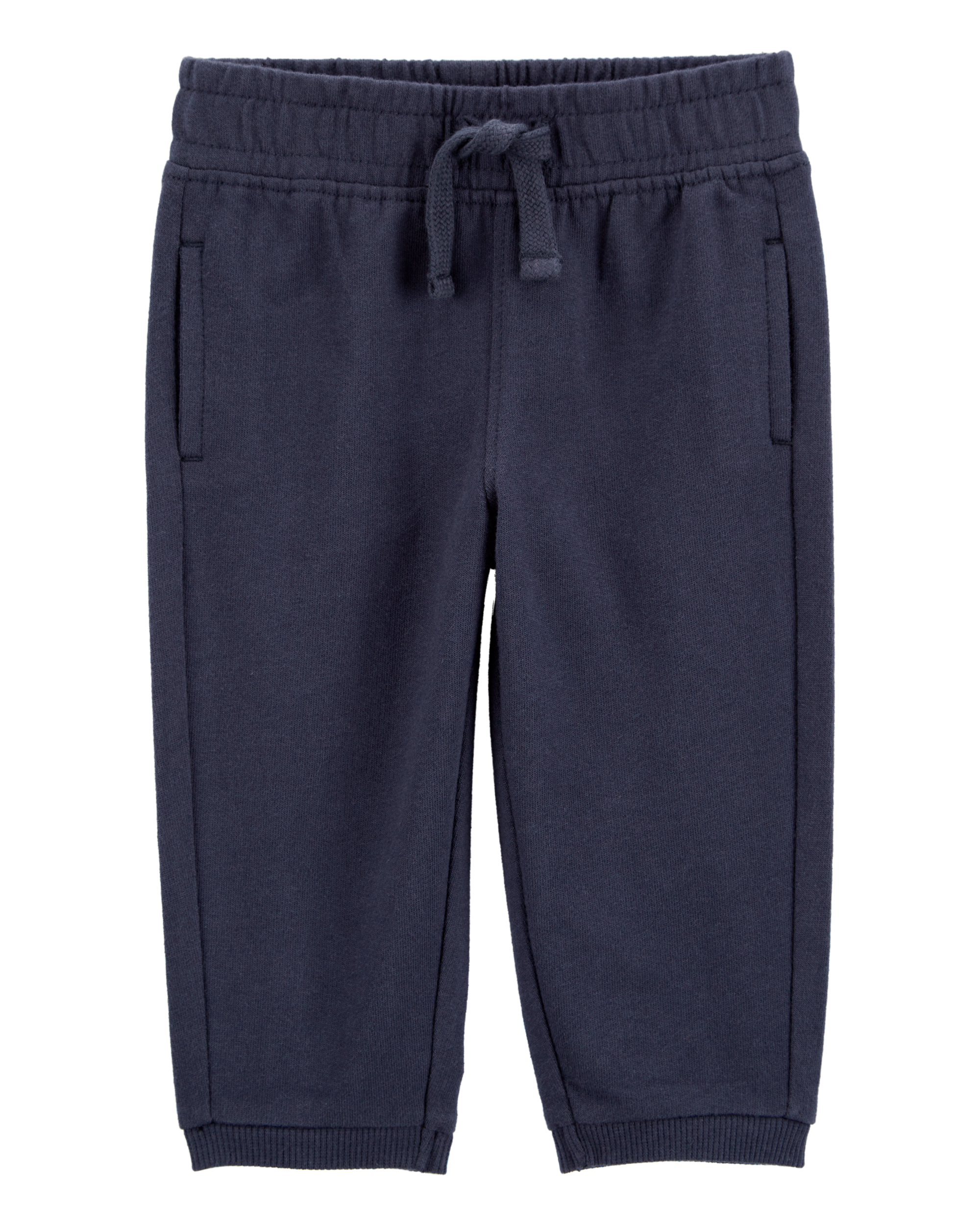 Baby Pull-On French Terry Joggers - Navy, image 1 of 4 slides