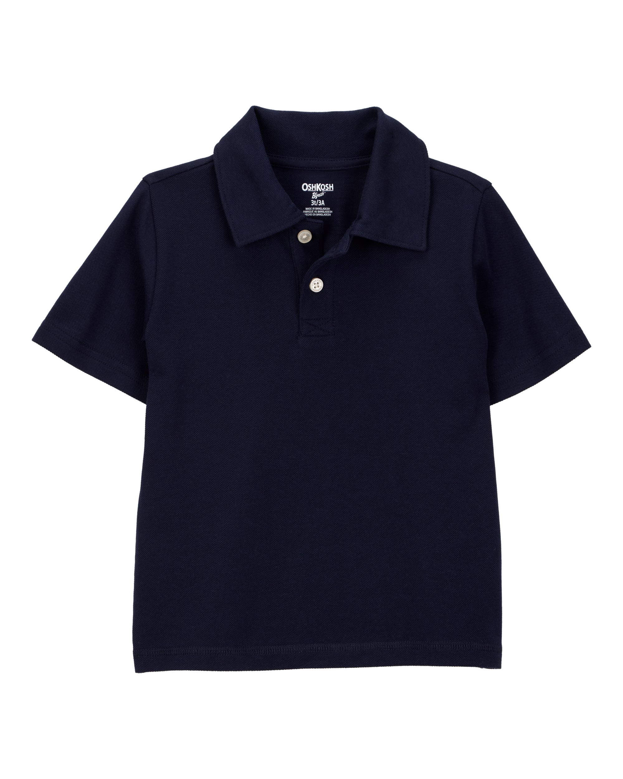 Toddler Pique Uniform Polo Shirt - Navy, image 1 of 3 slides
