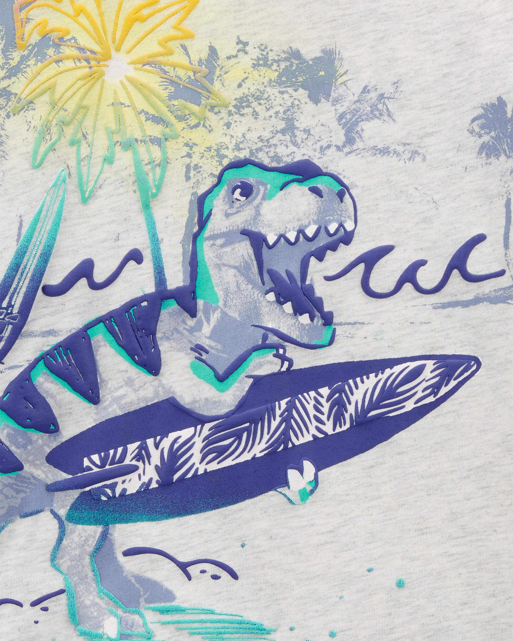 Toddler Dinosaur Surfing Jersey Tee, image 2 of 3 slides