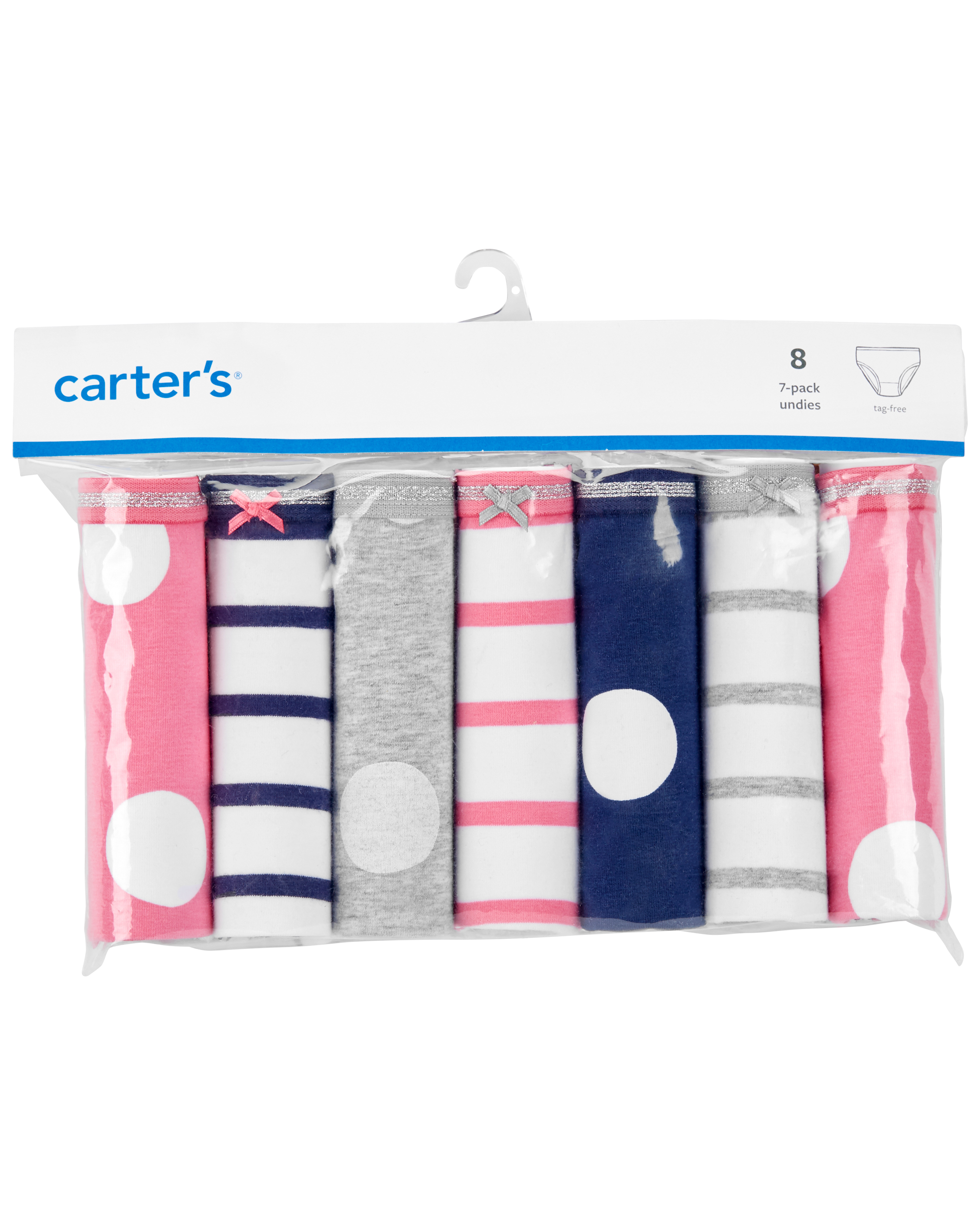 Carter's Little Girls Stretch Cotton Underwear 7 Pack  (Yellow(3K589410)/Pink, 2-3T)