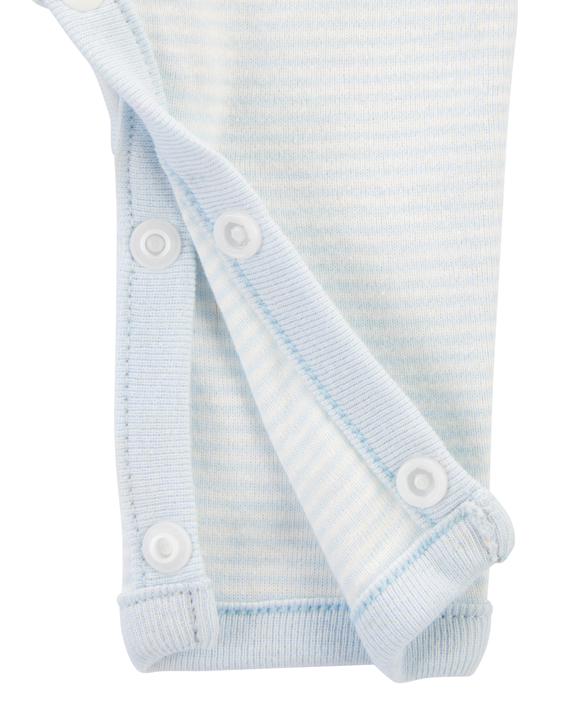 Baby Preemie Striped Cotton Sleep & Play Pajamas, image 4 of 7 slides