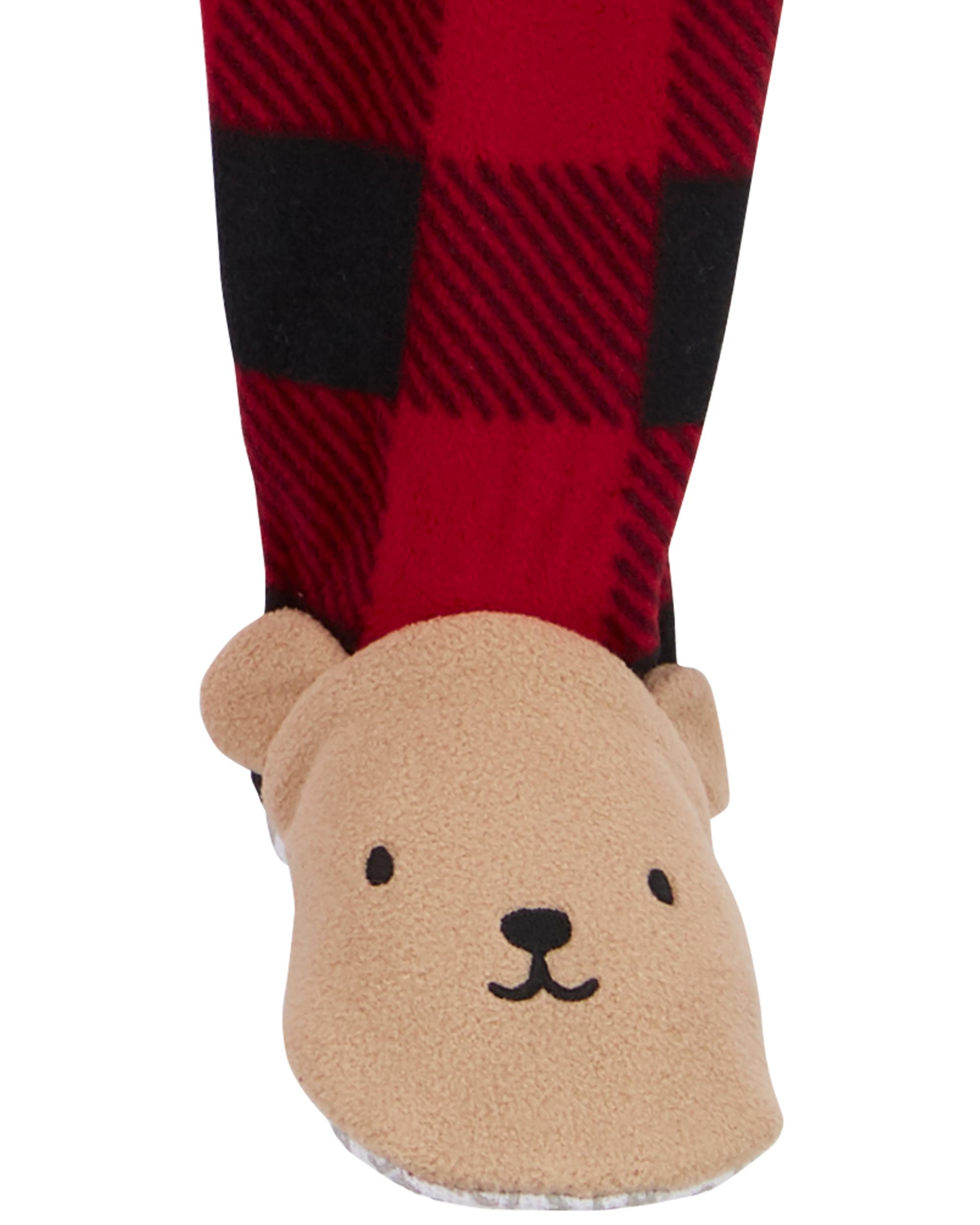Baby 2-Pack 1-Piece Fleece Footie Pajamas, image 2 of 5 slides