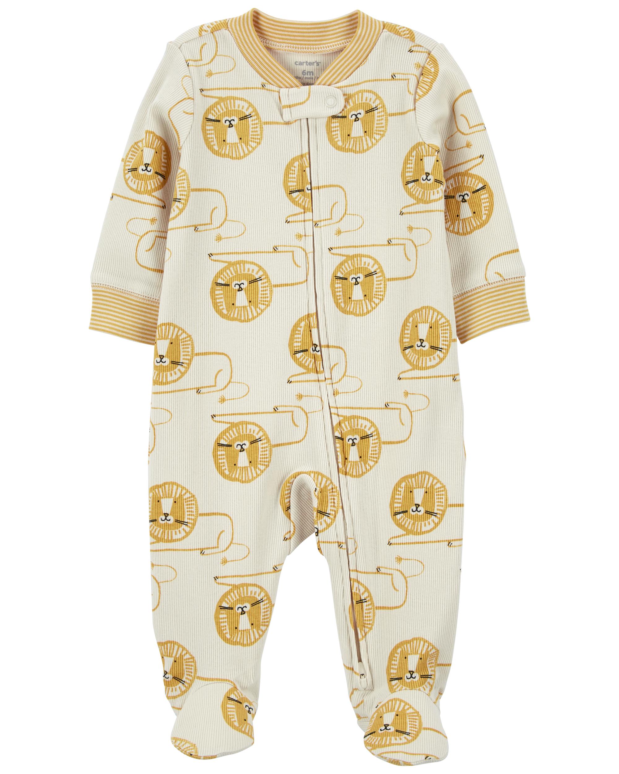 Heather Baby Cowboy 2-Way Zip Ribbed Sleep & Play Pajamas