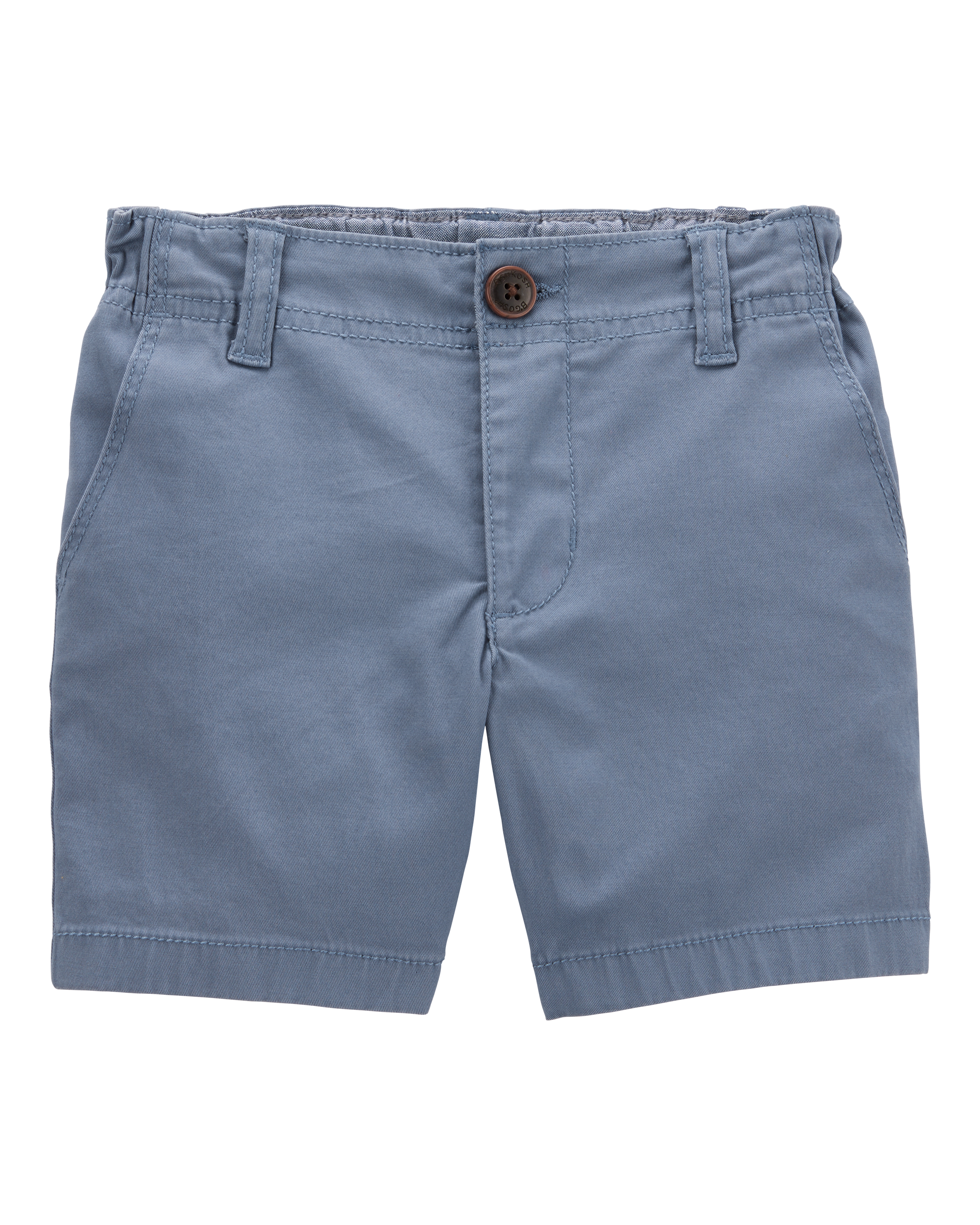Baby Flat-Front Shorts - Blue, image 1 of 4 slides